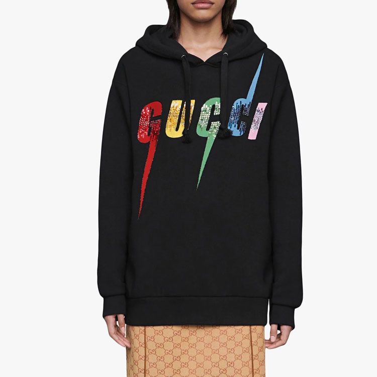Gucci Gucci Sequined Logo Hoodie Size XS Size XS / US 0-2 / IT 36-38 - 6 Thumbnail
