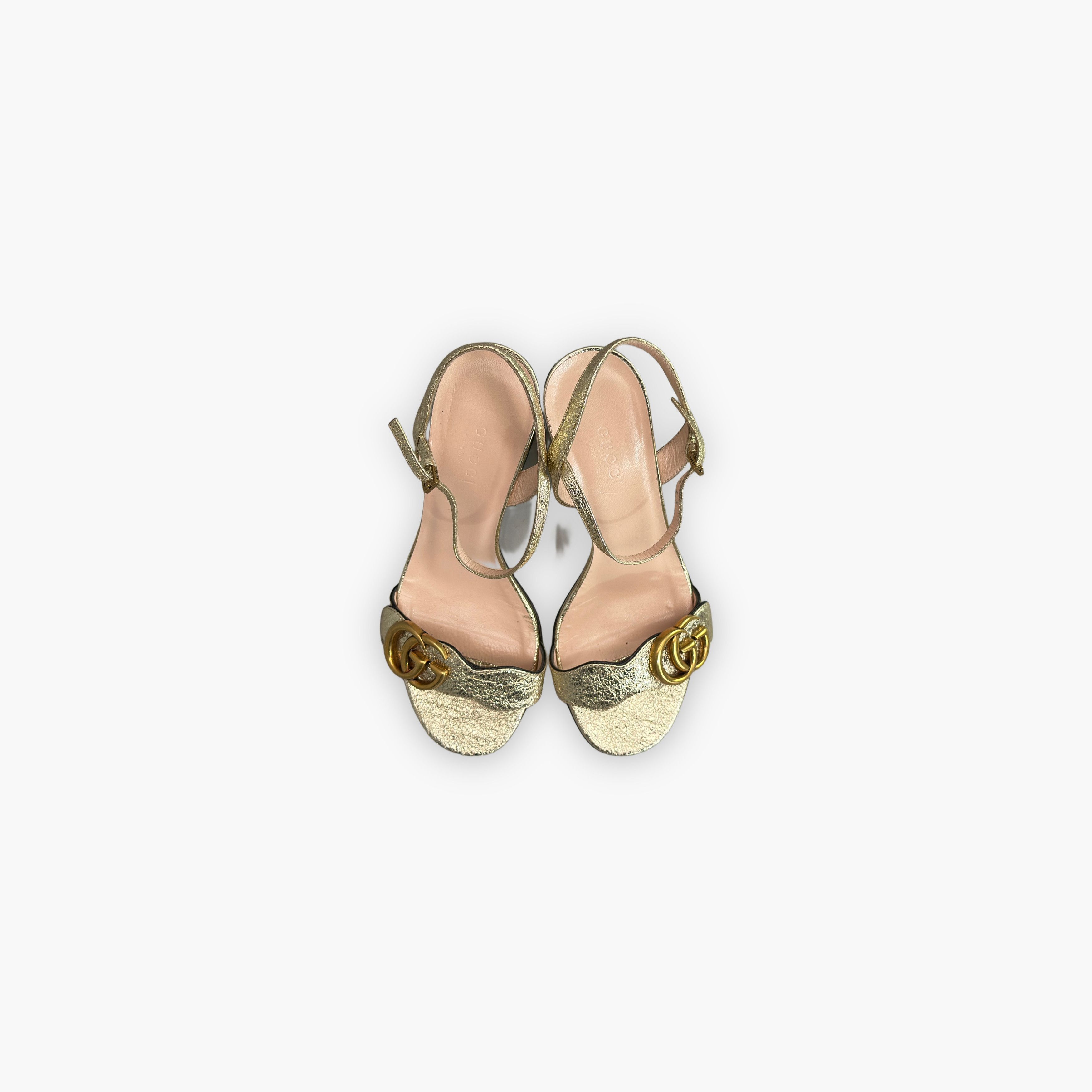 Gucci Gucci Double G Metallic Sandals Size 35 Size US 5 / IT 35 - 9 Thumbnail