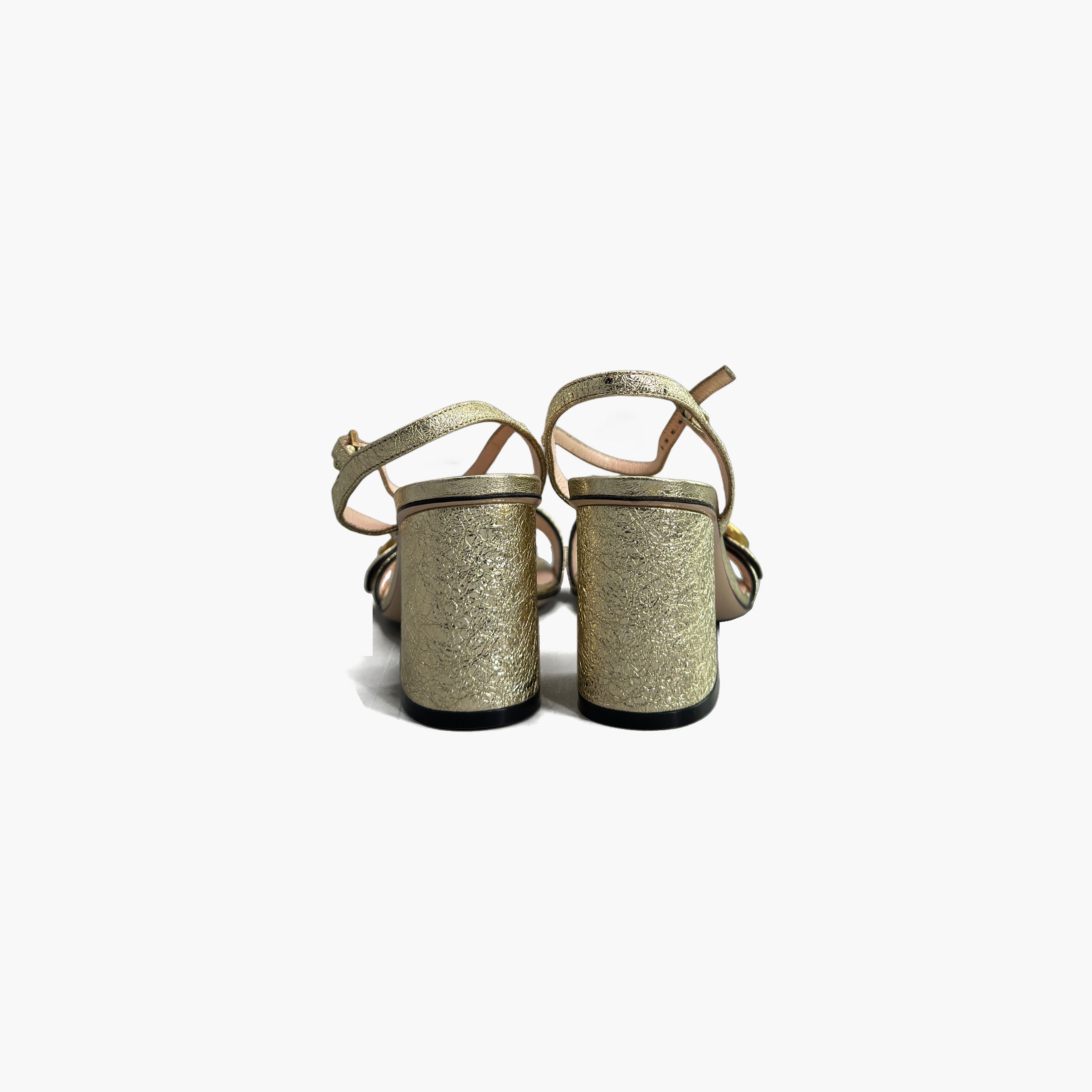 Gucci Gucci Double G Metallic Sandals Size 35 Size US 5 / IT 35 - 6 Thumbnail