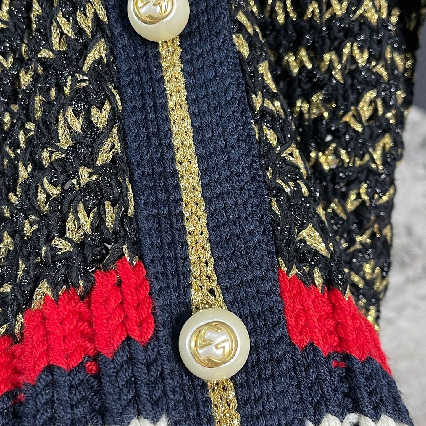Gucci Gucci Metallic Knit Cardigan Size M Size M / US 6-8 / IT 42-44 - 8 Thumbnail