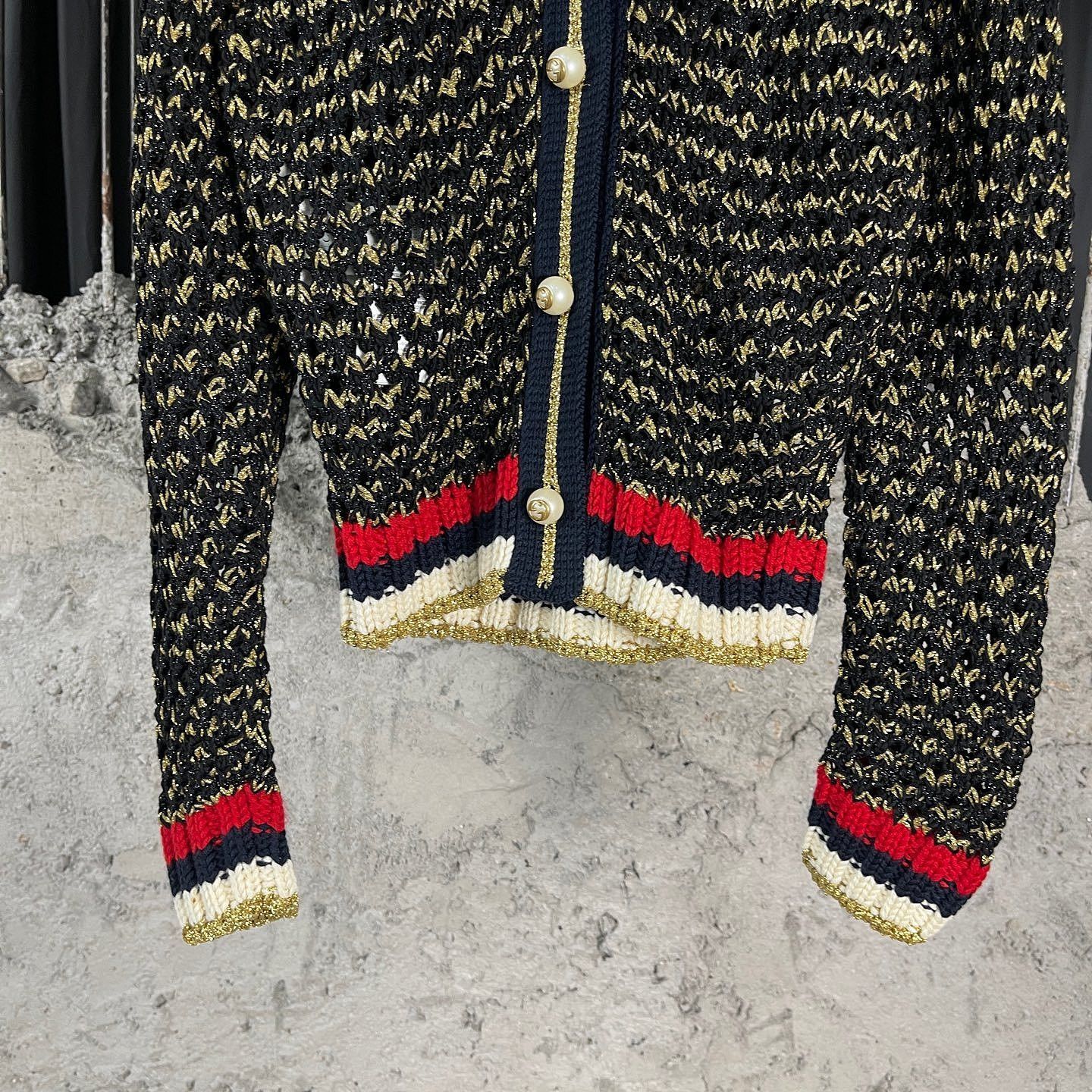 Gucci Gucci Metallic Knit Cardigan Size M Size M / US 6-8 / IT 42-44 - 7 Thumbnail