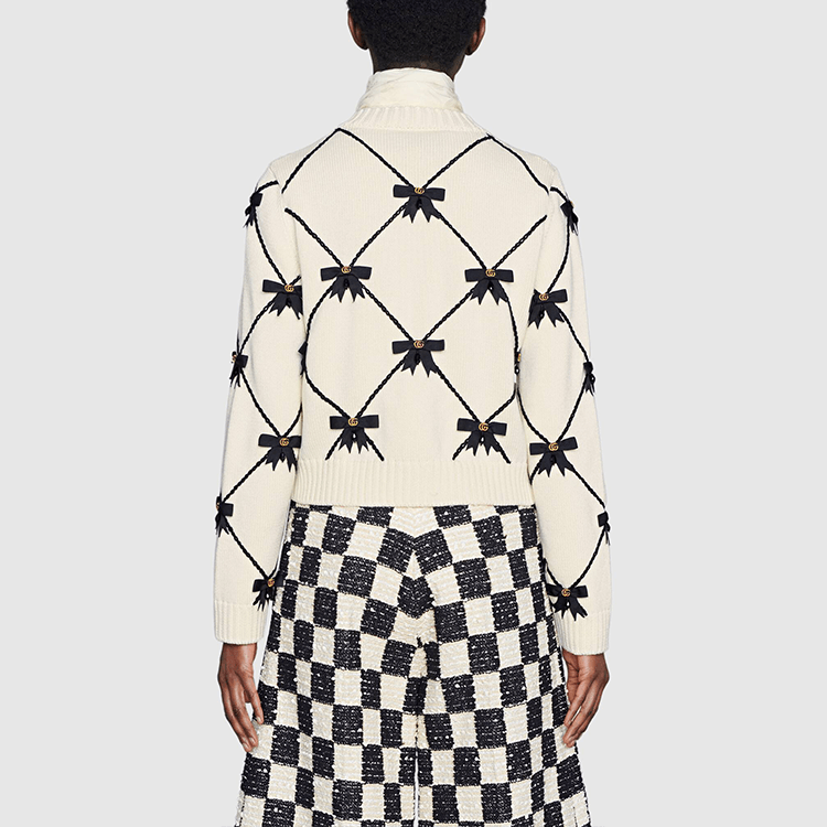 Gucci Gucci Bow Diamond Cardigan Size XXS Size XXS / US 00 / IT 34 - 12 Thumbnail