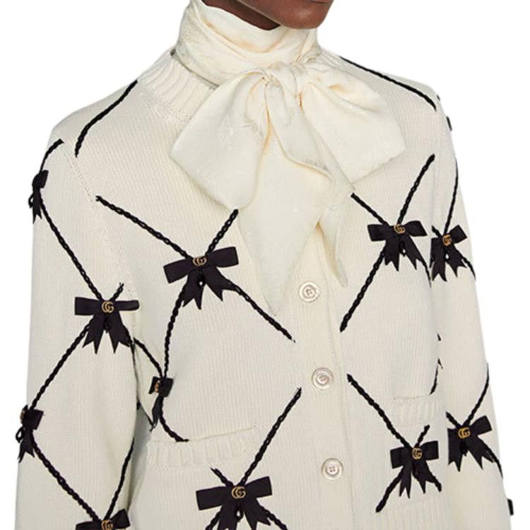 Gucci Gucci Bow Diamond Cardigan Size XXS Size XXS / US 00 / IT 34 - 13 Thumbnail