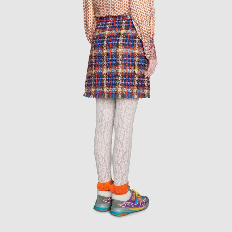 Gucci Gucci Plaid Tweed Mini Skirt Size 36 Size 25" / US 0 / IT 36 - 13 Thumbnail