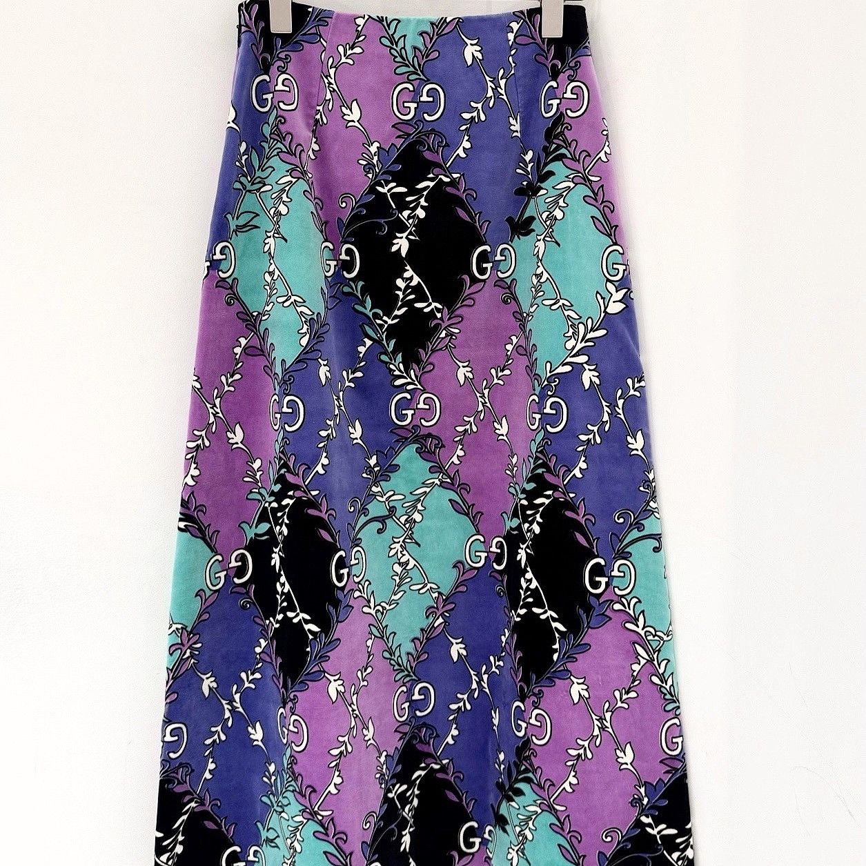 Gucci Gucci GG Velvet Pattern Midi Skirt Size 38 Size 26" / US 2 / IT 38 - 5 Thumbnail