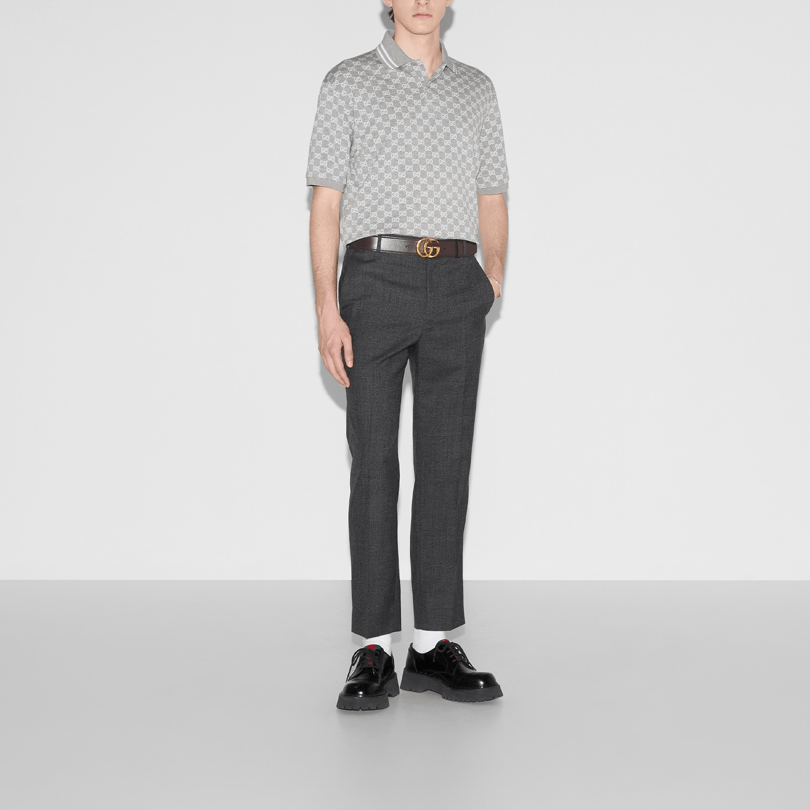Gucci Gucci GG Monogram Polo Shirt Size L Size US L / EU 52-54 / 3 - 7 Thumbnail