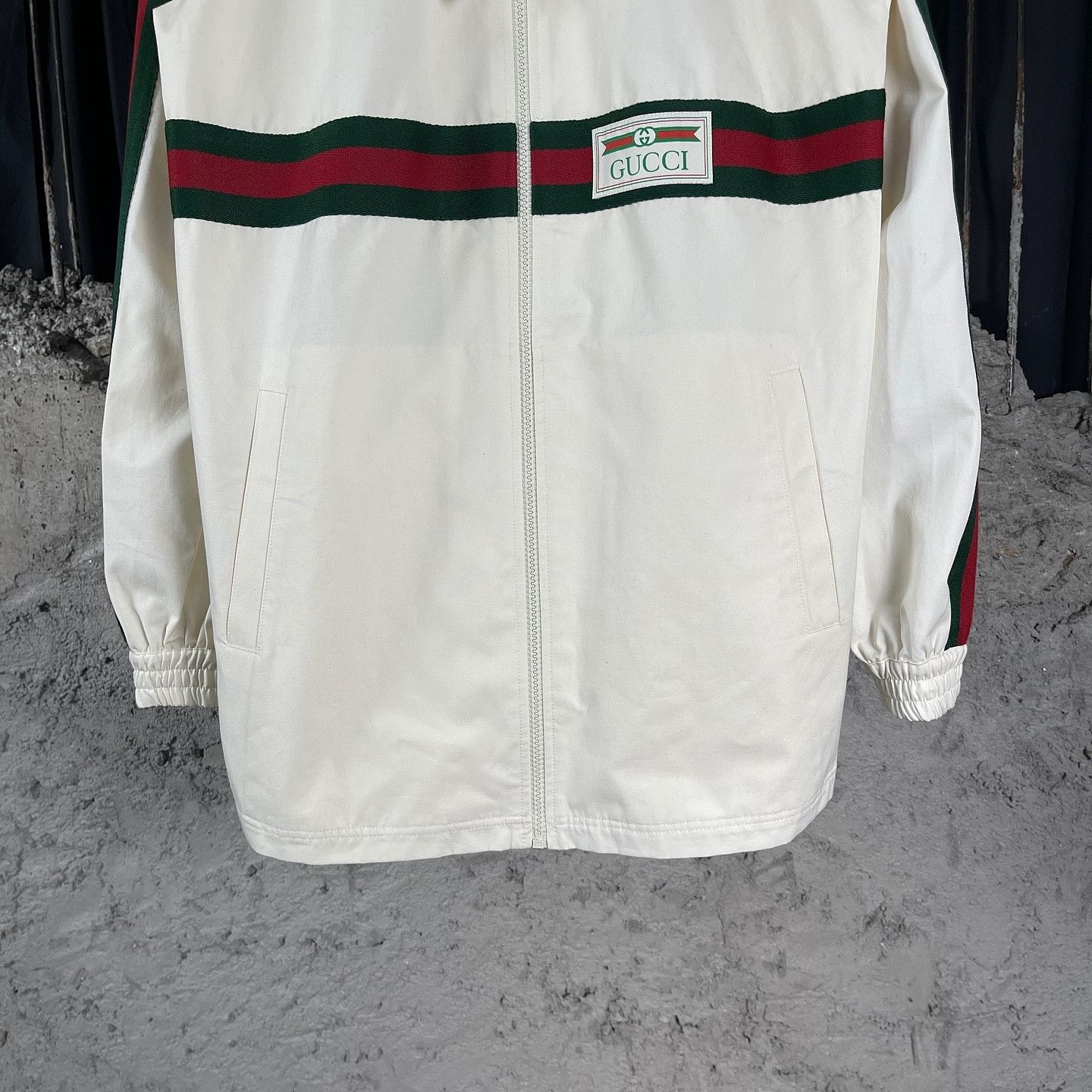 Gucci Gucci Hooded Logo Stripe Cotton Jacket Size S Size S / US 4 / IT 40 - 6 Thumbnail
