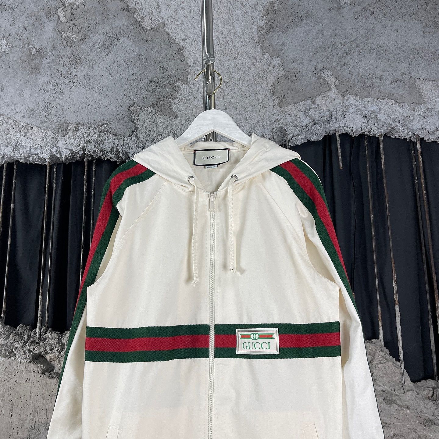 Gucci Gucci Hooded Logo Stripe Cotton Jacket Size S Size S / US 4 / IT 40 - 5 Thumbnail