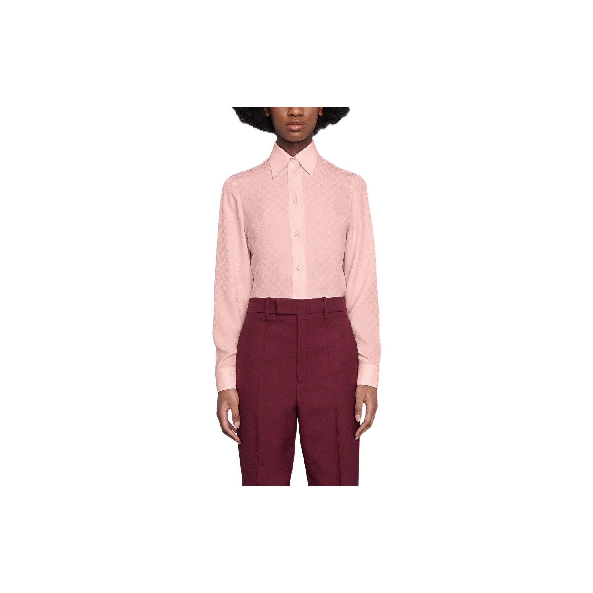Gucci Gucci GG Monogram Silk Button Up Shirt Size 38 Size XS / US 0-2 / IT 36-38 - 12 Thumbnail