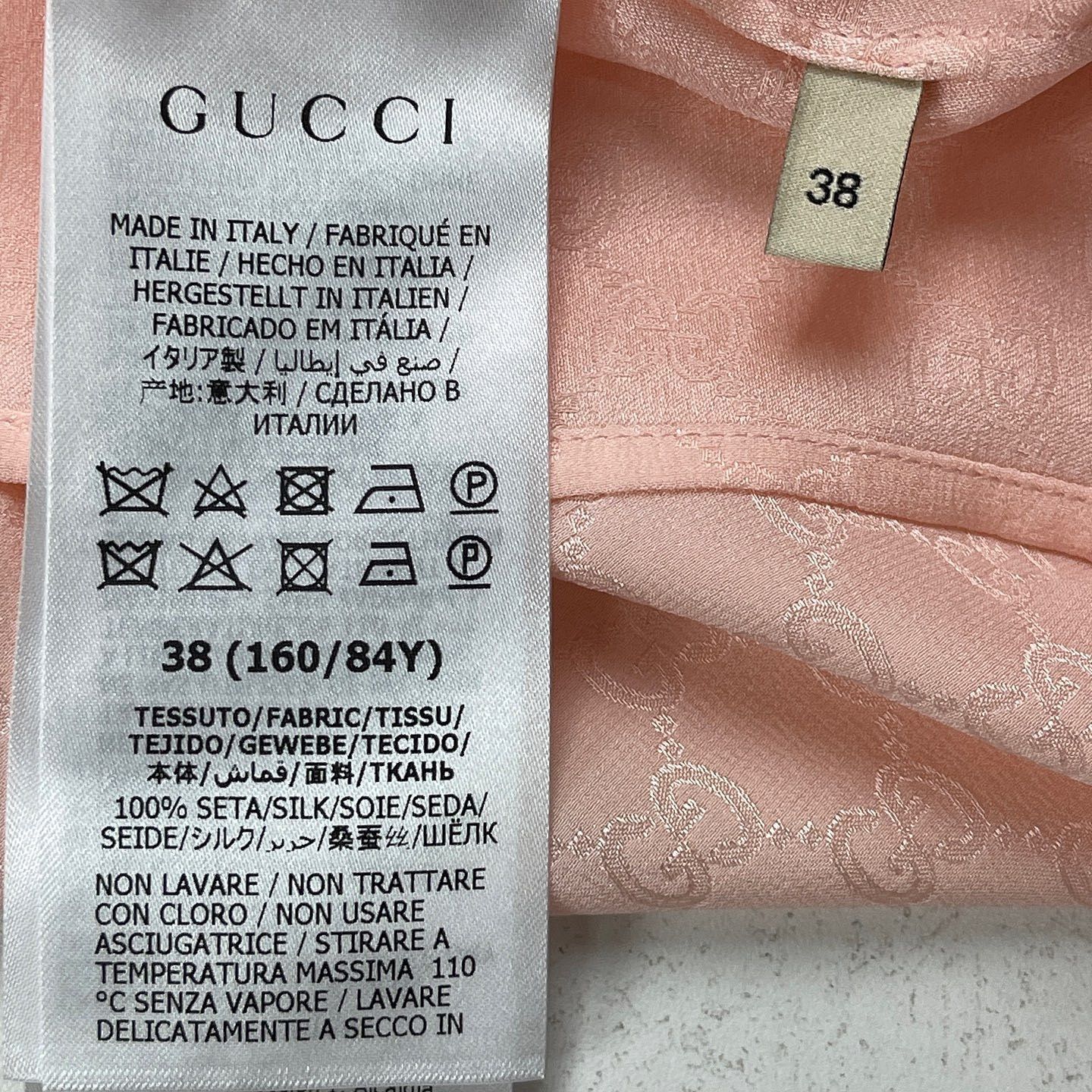 Gucci Gucci GG Monogram Silk Button Up Shirt Size 38 Size XS / US 0-2 / IT 36-38 - 4 Thumbnail