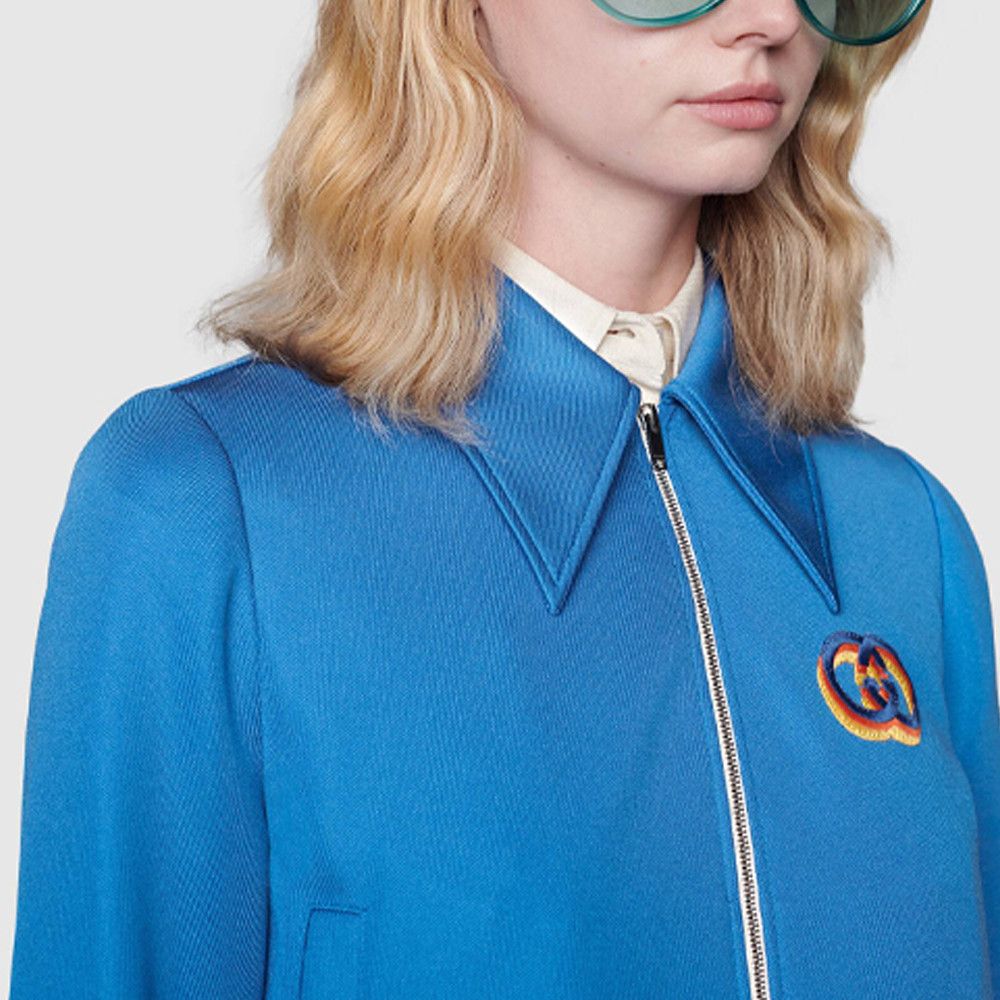 Gucci Gucci Tiger Embroidered Jersey Jacket Size XXS Size XXS / US 00 / IT 34 - 14 Thumbnail