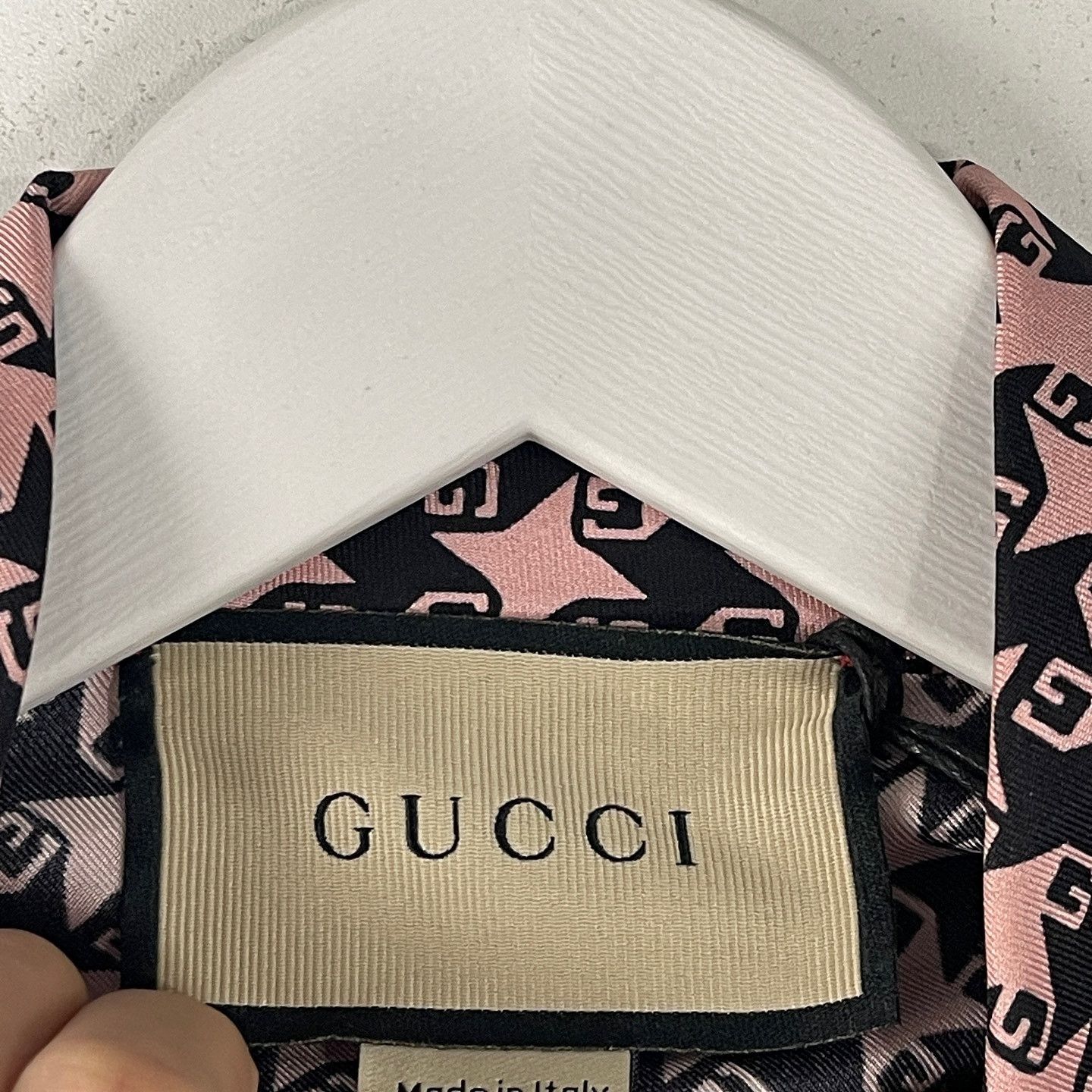 Gucci Gucci GG Pattern Silk Button Up Shirt Size 36 Size XS / US 0-2 / IT 36-38 - 3 Thumbnail