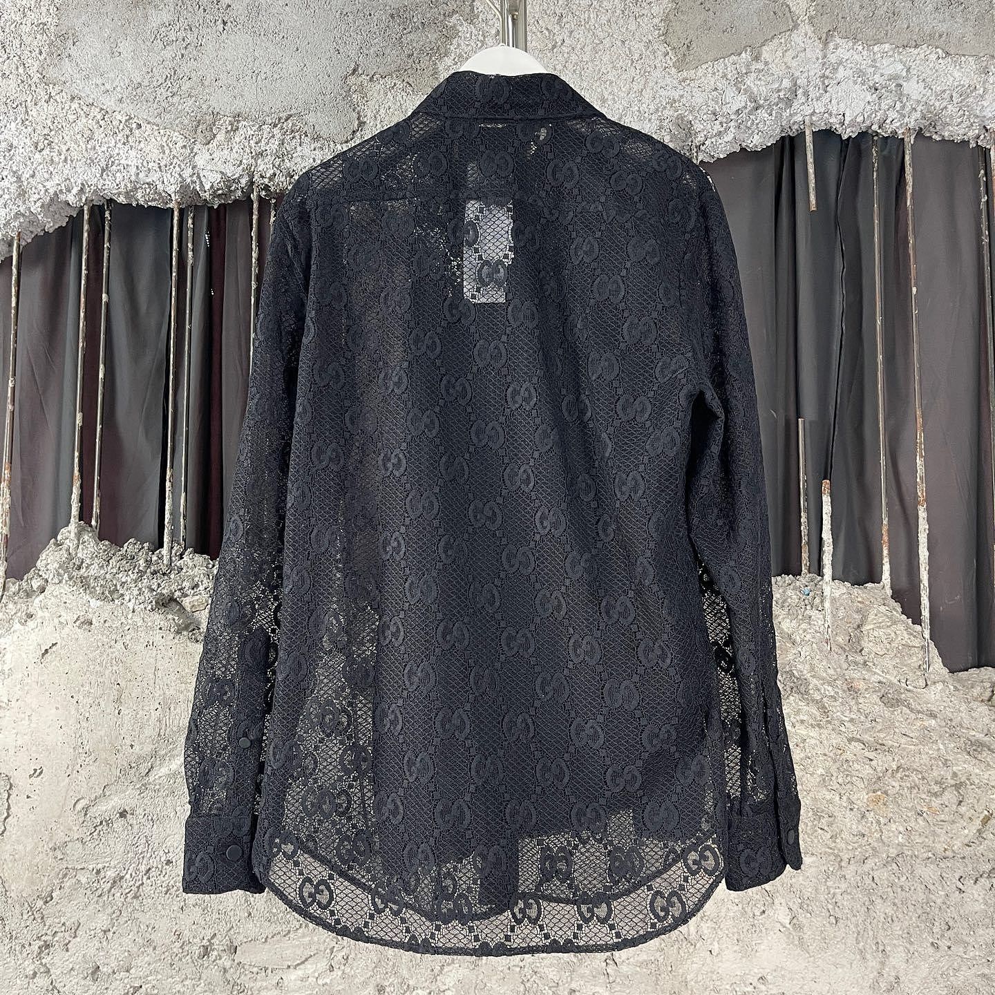 Gucci Gucci GG Monogram Lace Button Up Shirt Size 36 Size XS / US 0-2 / IT 36-38 - 2 Thumbnail