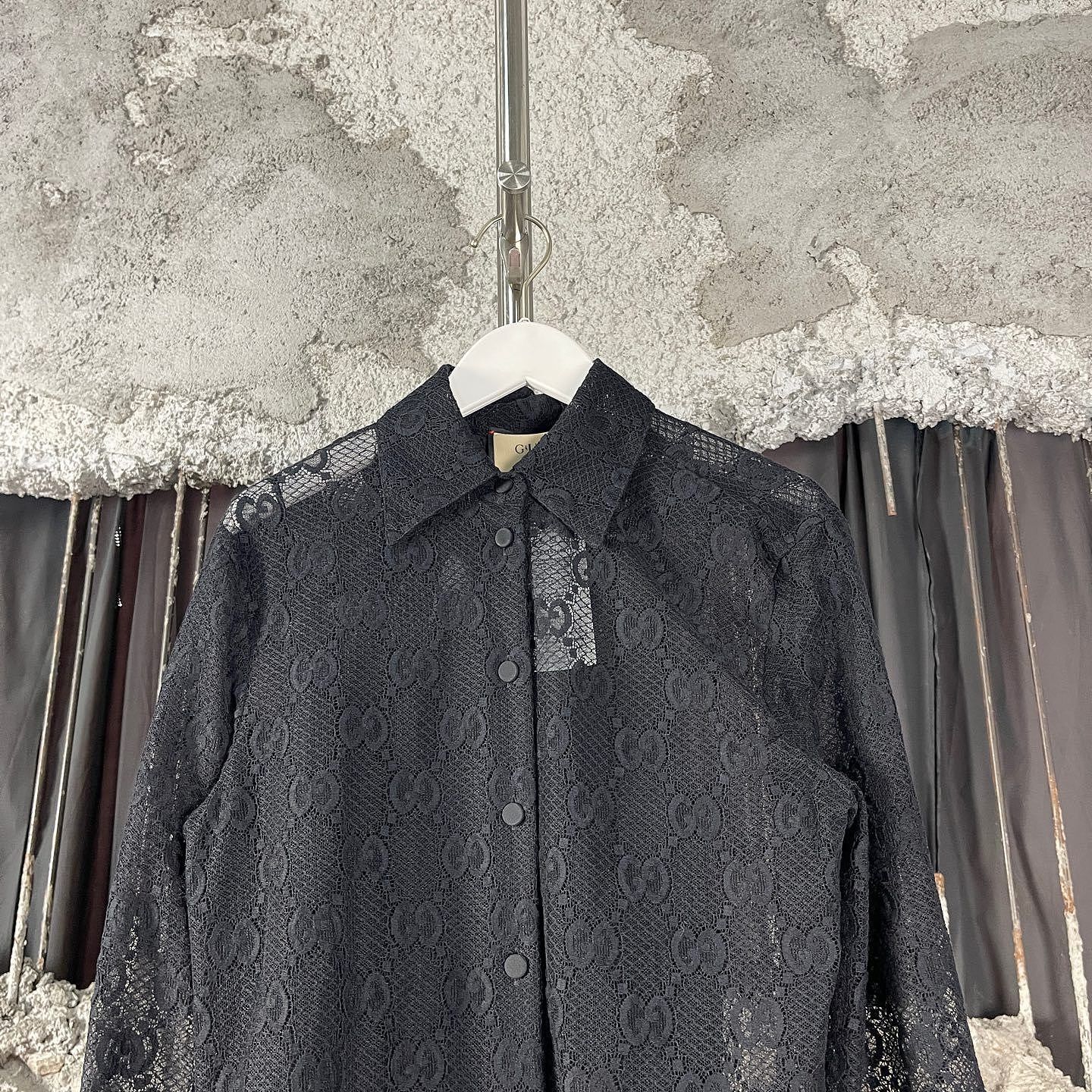Gucci Gucci GG Monogram Lace Button Up Shirt Size 36 Size XS / US 0-2 / IT 36-38 - 5 Thumbnail