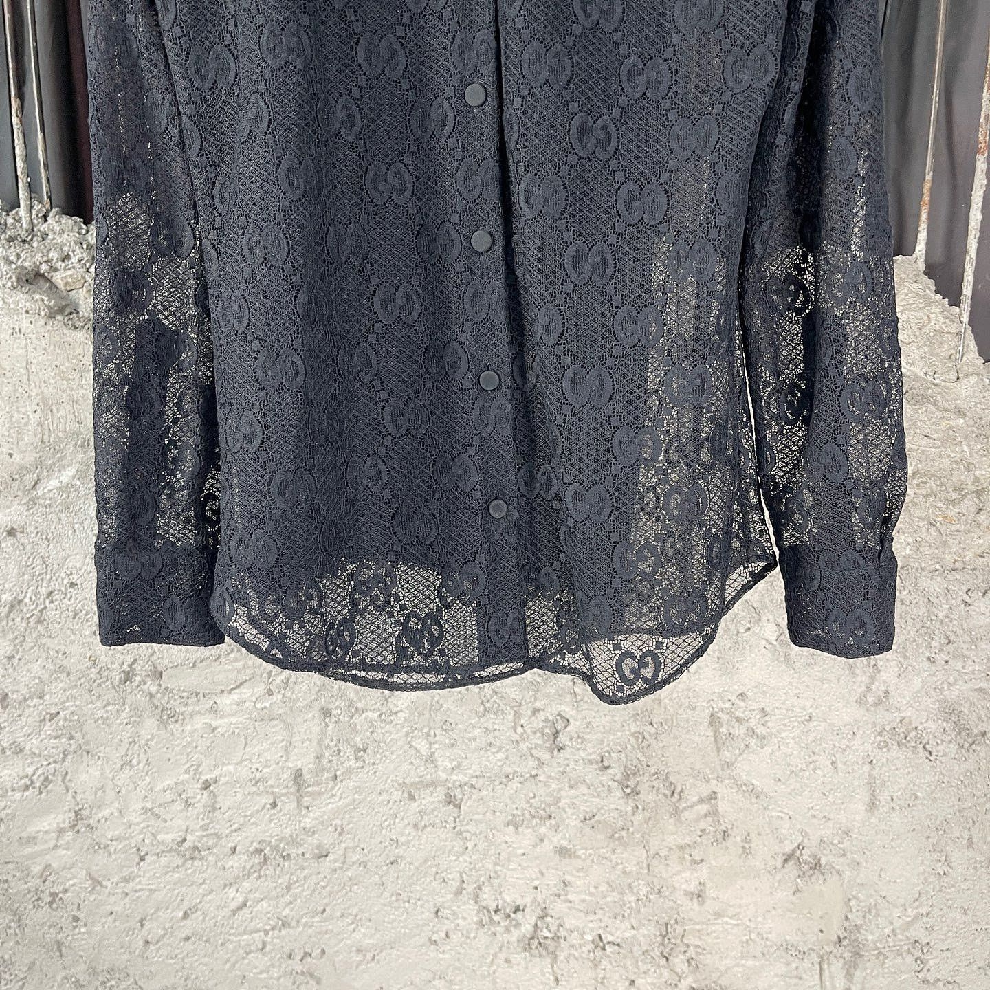 Gucci Gucci GG Monogram Lace Button Up Shirt Size 36 Size XS / US 0-2 / IT 36-38 - 6 Thumbnail