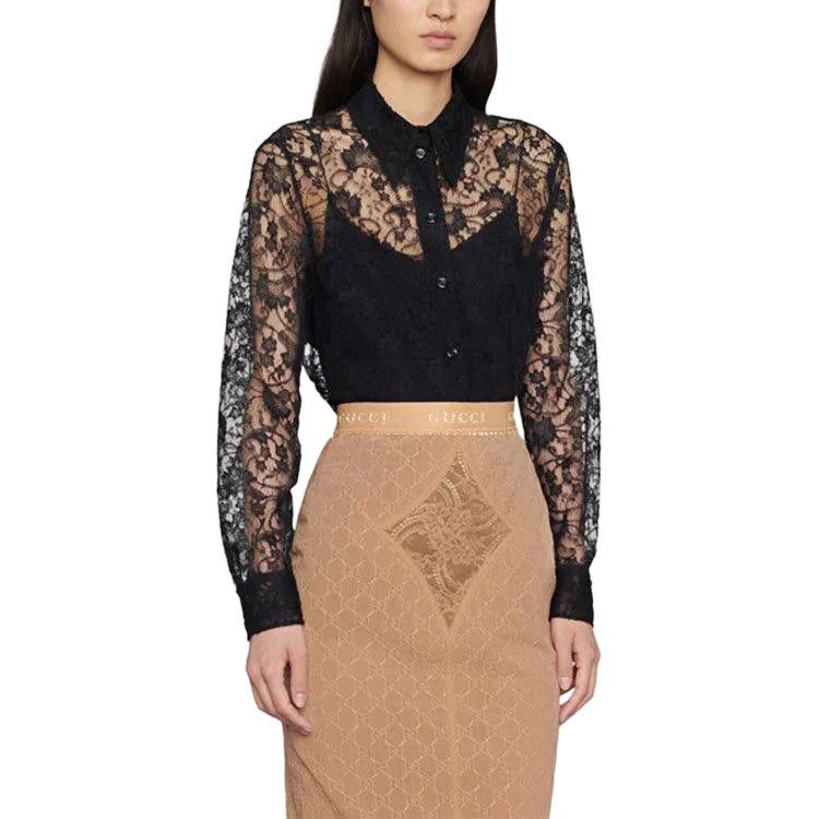 Gucci Gucci GG Monogram Lace Button Up Shirt Size 36 Size XS / US 0-2 / IT 36-38 - 8 Thumbnail