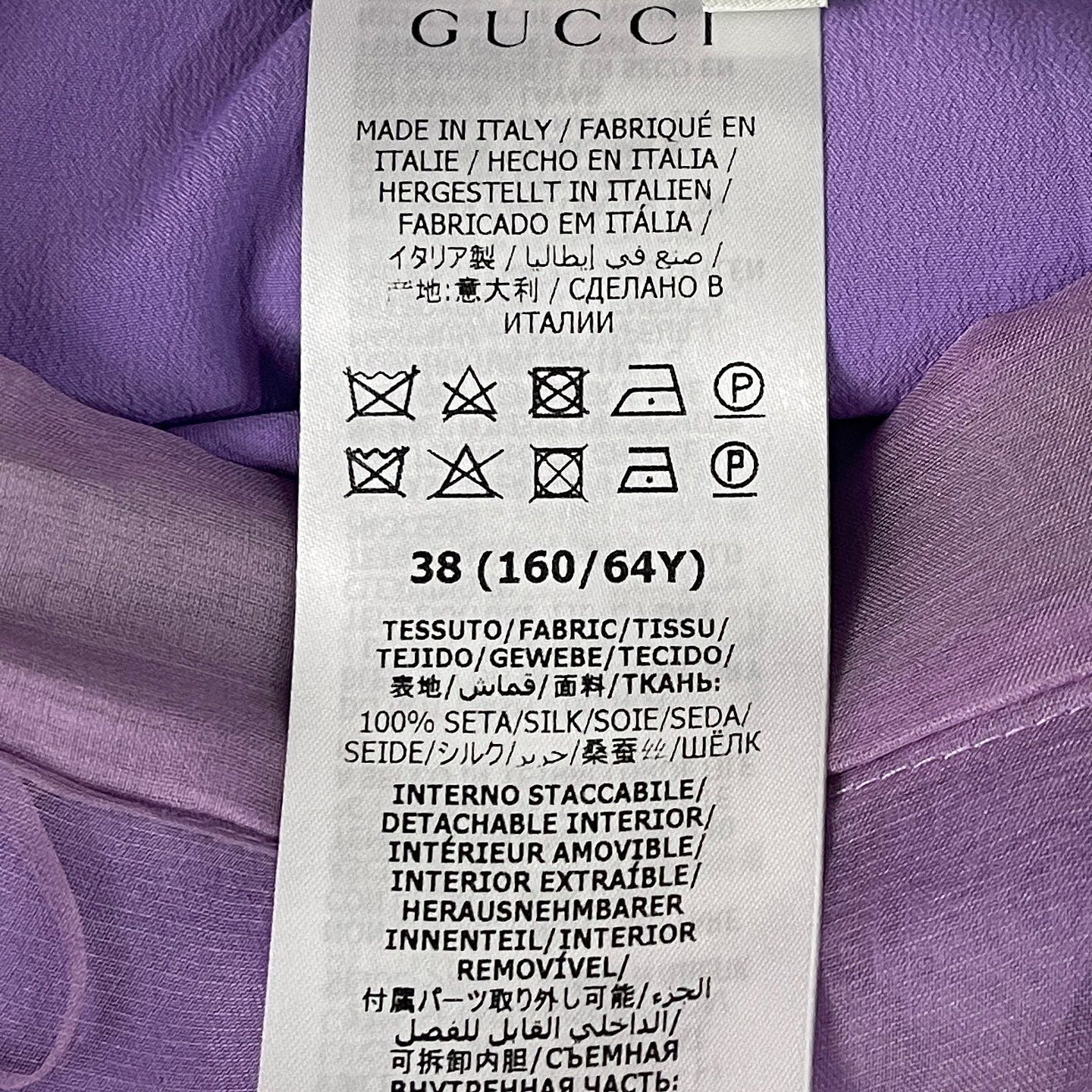 Gucci Gucci Purple Silk Midi Skirt Size 38 Size 26" / US 2 / IT 38 - 4 Thumbnail