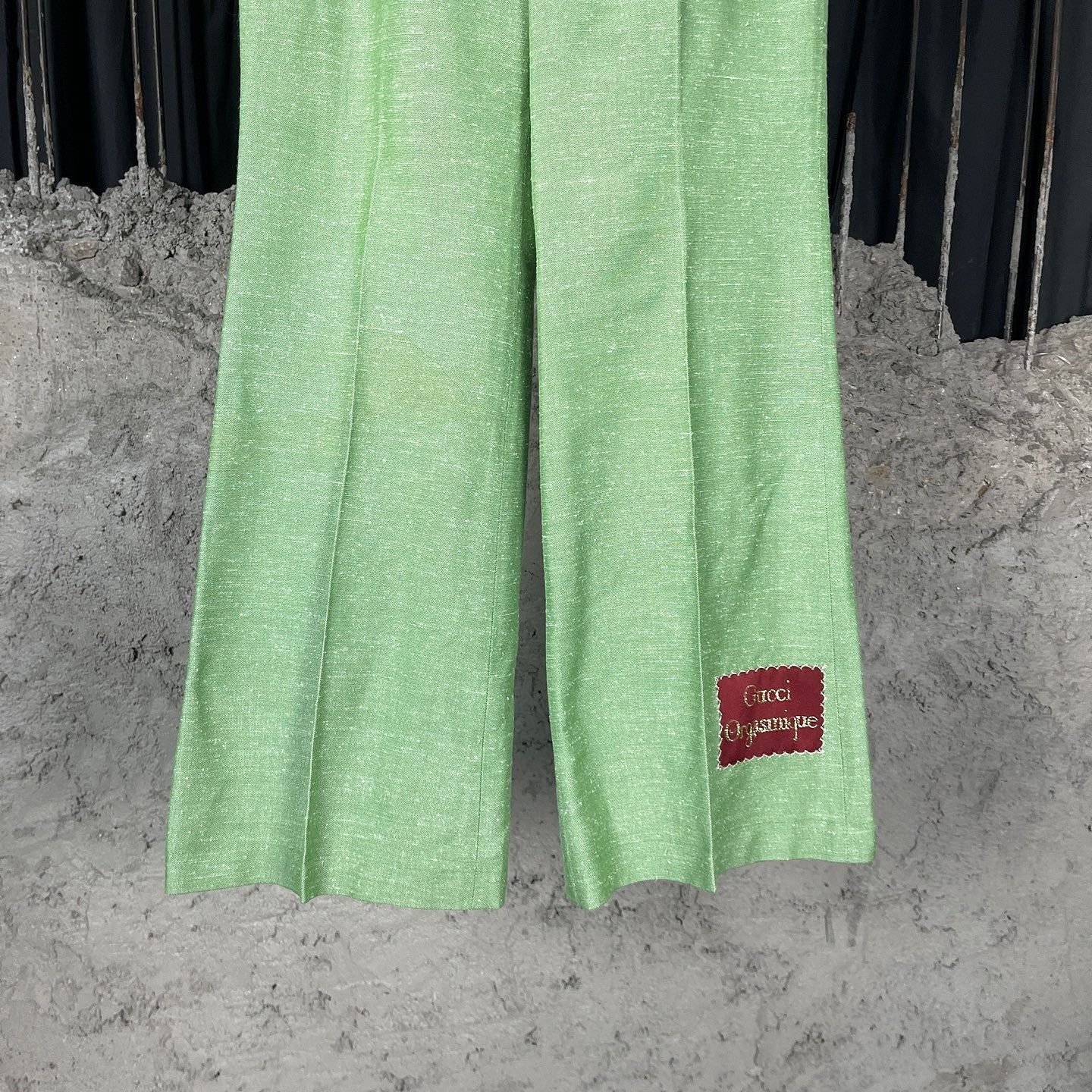 Gucci Gucci Orgasmique Green Wide Leg Pants Size 36 Size 25" / US 0 / IT 36 - 6 Thumbnail