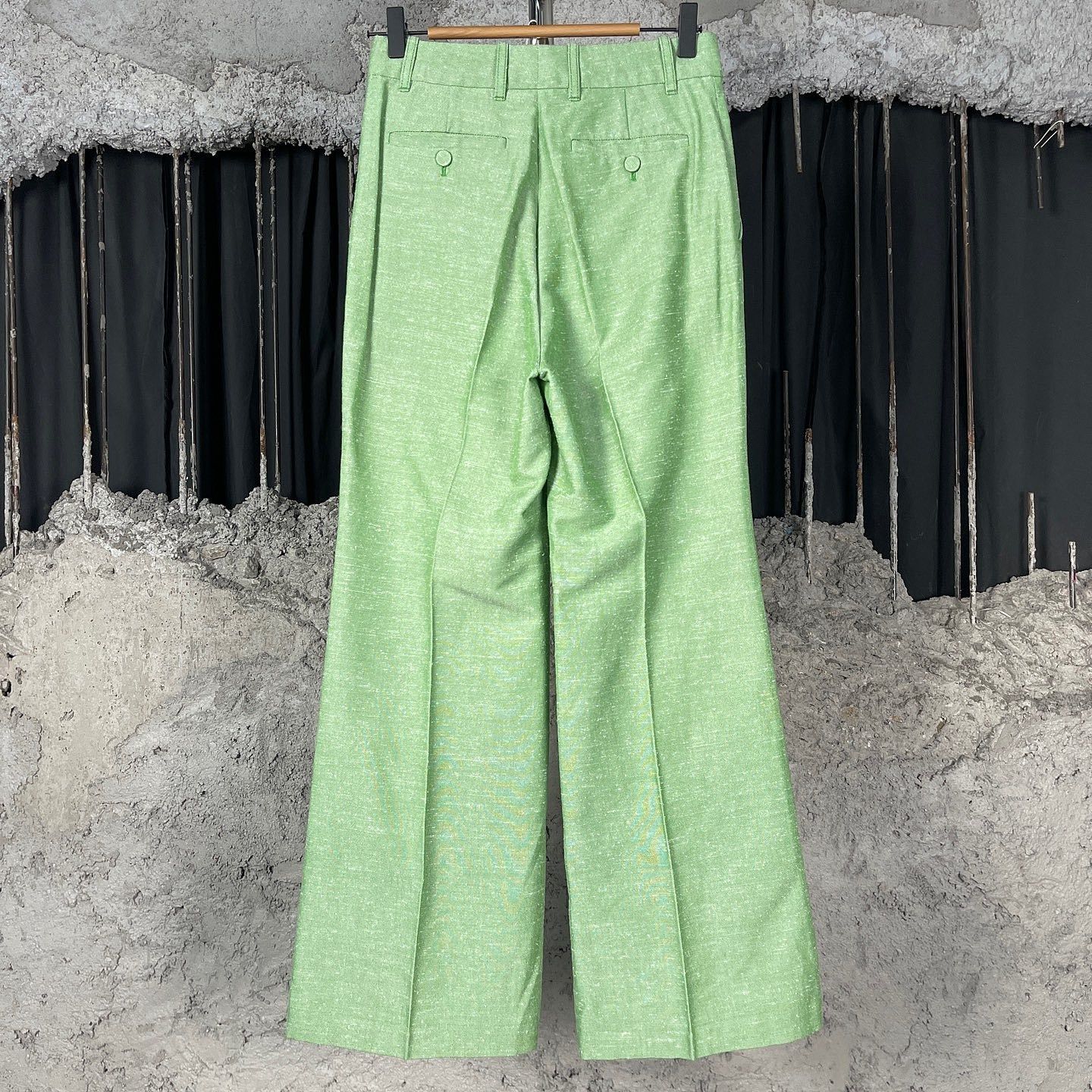 Gucci Gucci Orgasmique Green Wide Leg Pants Size 36 Size 25" / US 0 / IT 36 - 2 Thumbnail