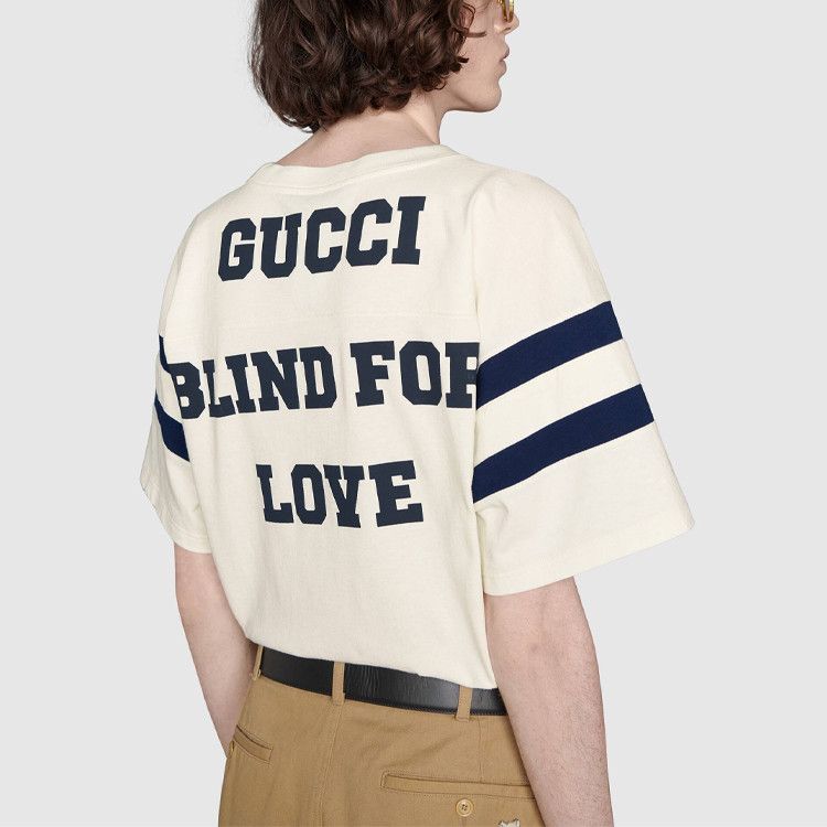 Gucci Gucci Blind For Love Graphic T-Shirt White Size XXL Size US XXL / EU 58 / 5 - 12 Thumbnail