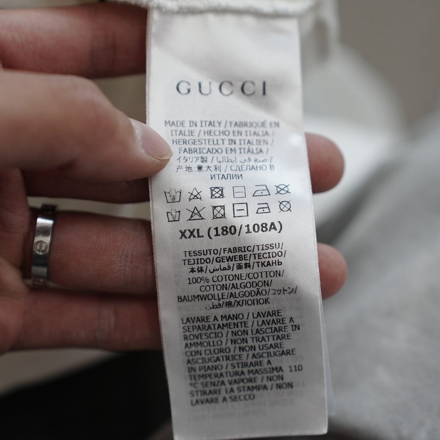 Gucci Gucci Blind For Love Graphic T-Shirt White Size XXL Size US XXL / EU 58 / 5 - 4 Thumbnail