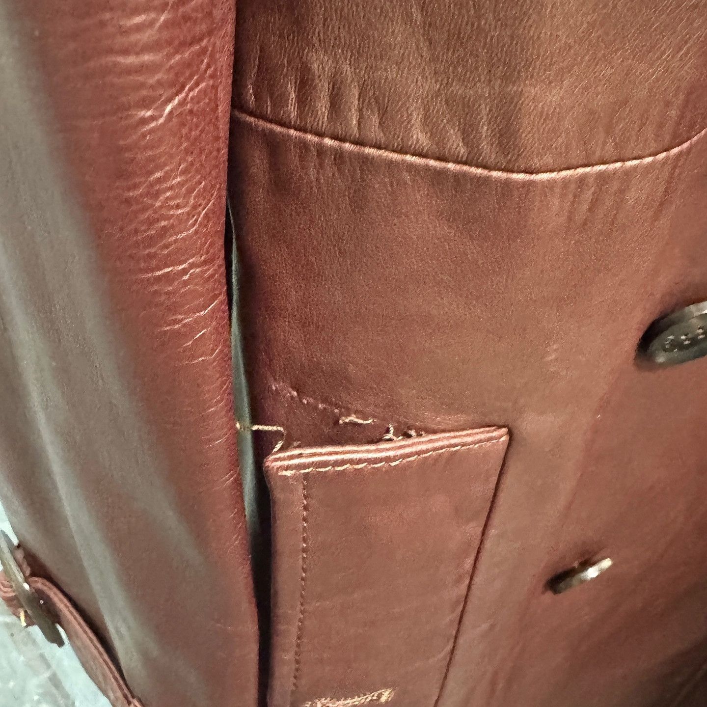 Gucci Gucci Leather Double Breasted Trench Coat Size 38 Size XS / US 0-2 / IT 36-38 - 6 Thumbnail
