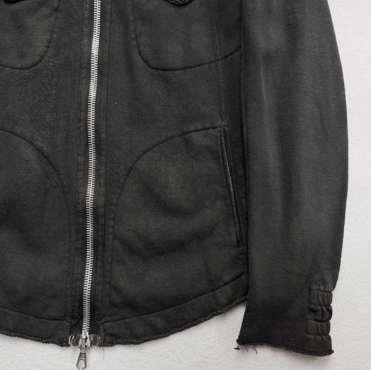 Vintage Vintage 2000s Maktig Waxed Studded Zip Hoodie Size US M / EU 48-50 / 2 - 4 Thumbnail