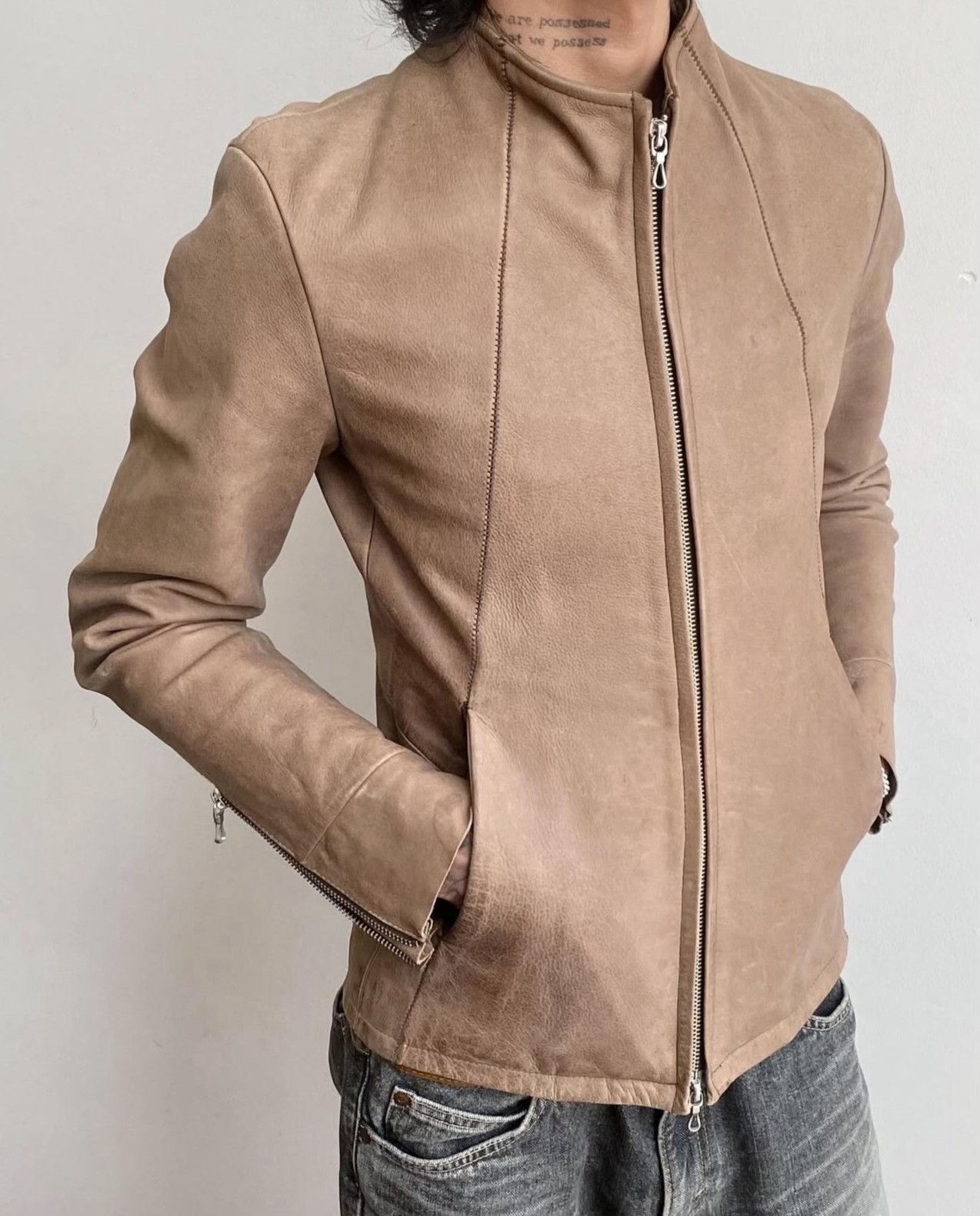 Vintage 2000s Tornado Mart Slim Leather Jacket Size US M / EU 48-50 / 2 - 2 Thumbnail