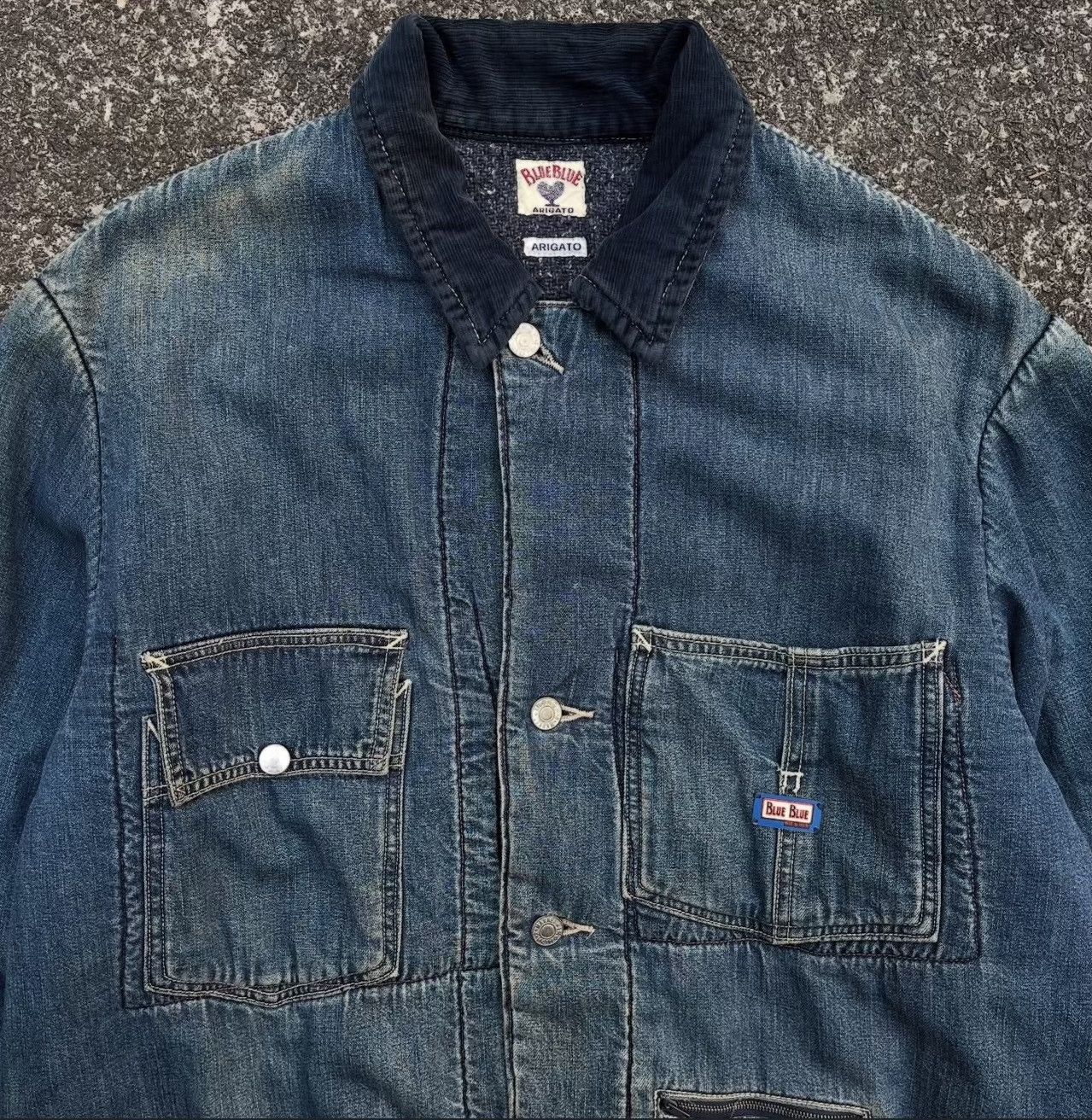 Vintage Vintage Denim Chore Jacket Corduroy Collar Size US M / EU 48-50 / 2 - 7 Thumbnail
