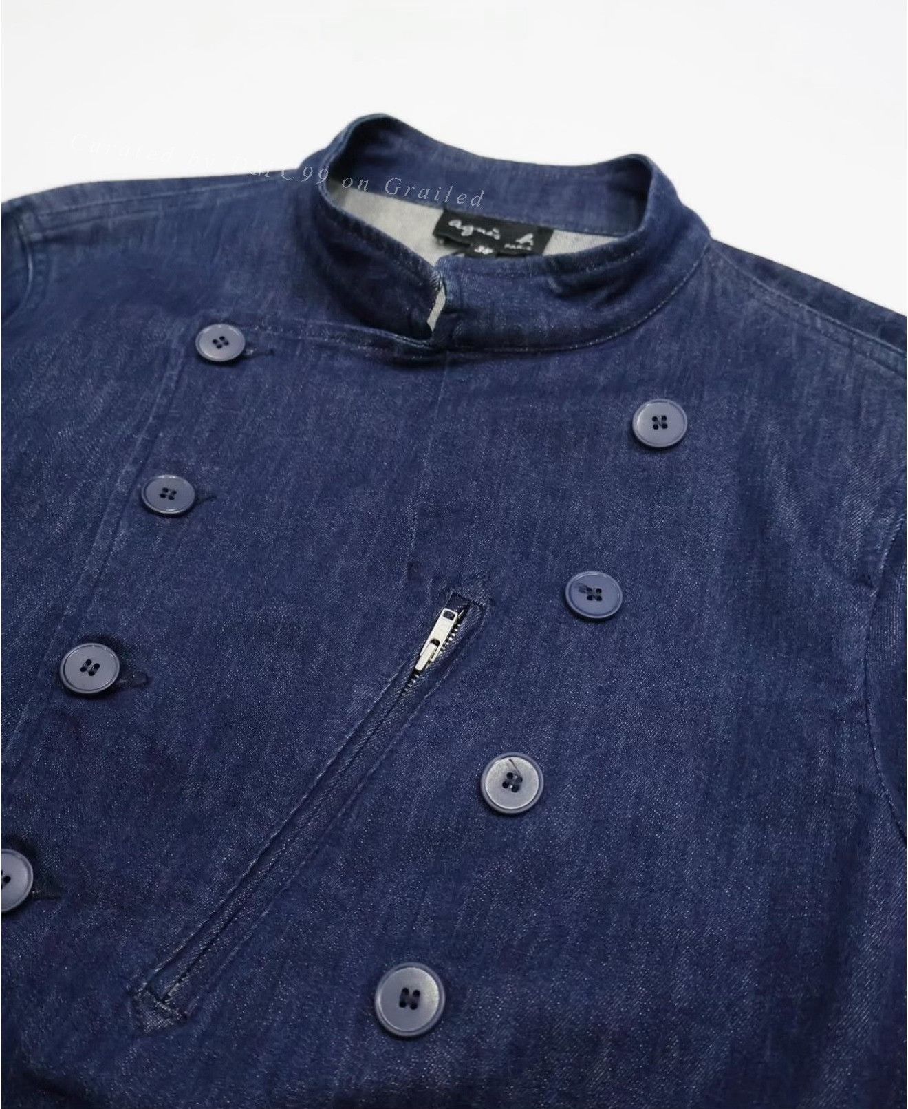 Vintage Vintage Agnes B. Denim Napoleon Jacket Size S / US 4 / IT 40 - 3 Thumbnail