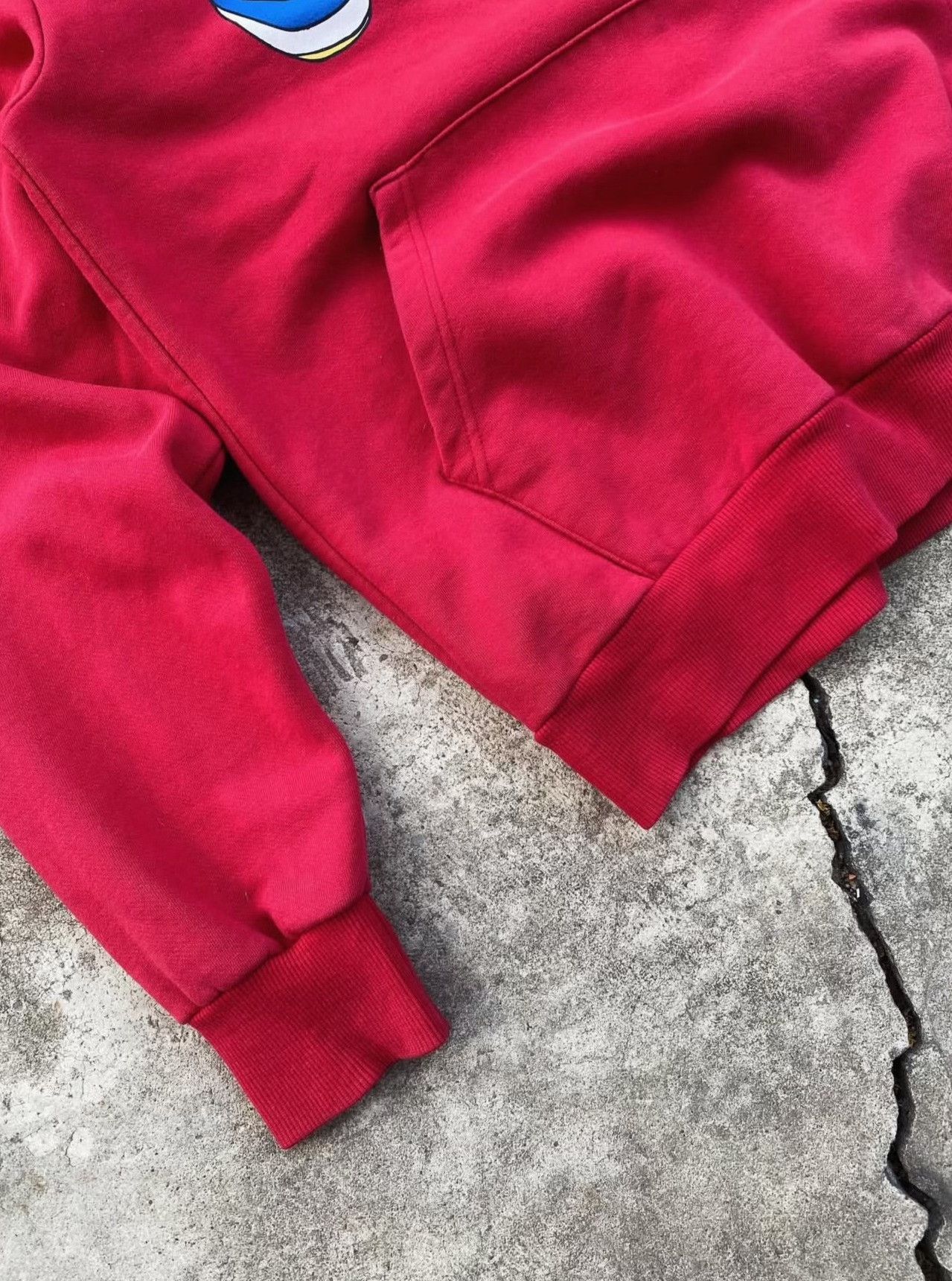 Vintage Vintage Stussy x Nike Force 1 Red Hoodie Size US M / EU 48-50 / 2 - 5 Thumbnail