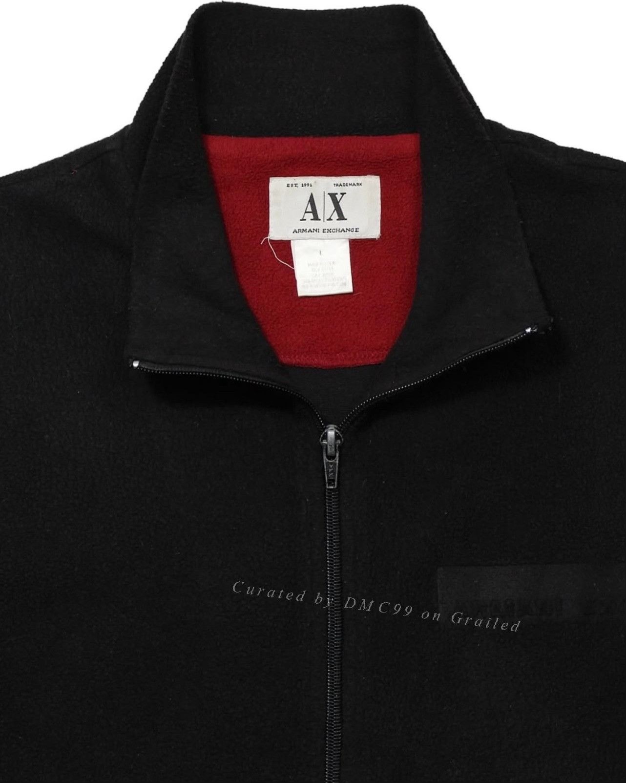 Vintage Vintage 1990s Armani A/X Fleece Zip Jacket Size US M / EU 48-50 / 2 - 2 Thumbnail