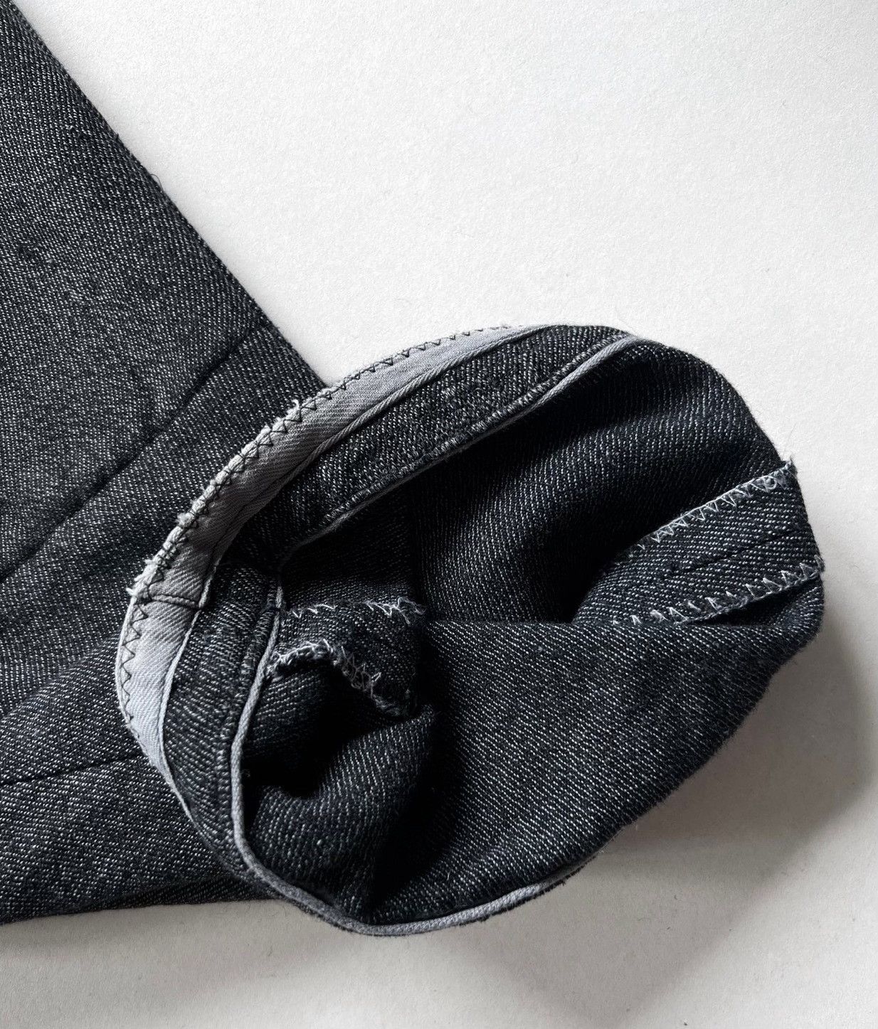 Vintage 1950s French Salt & Pepper Repaired Work Trousers Size US 34 / EU 50 - 7 Thumbnail