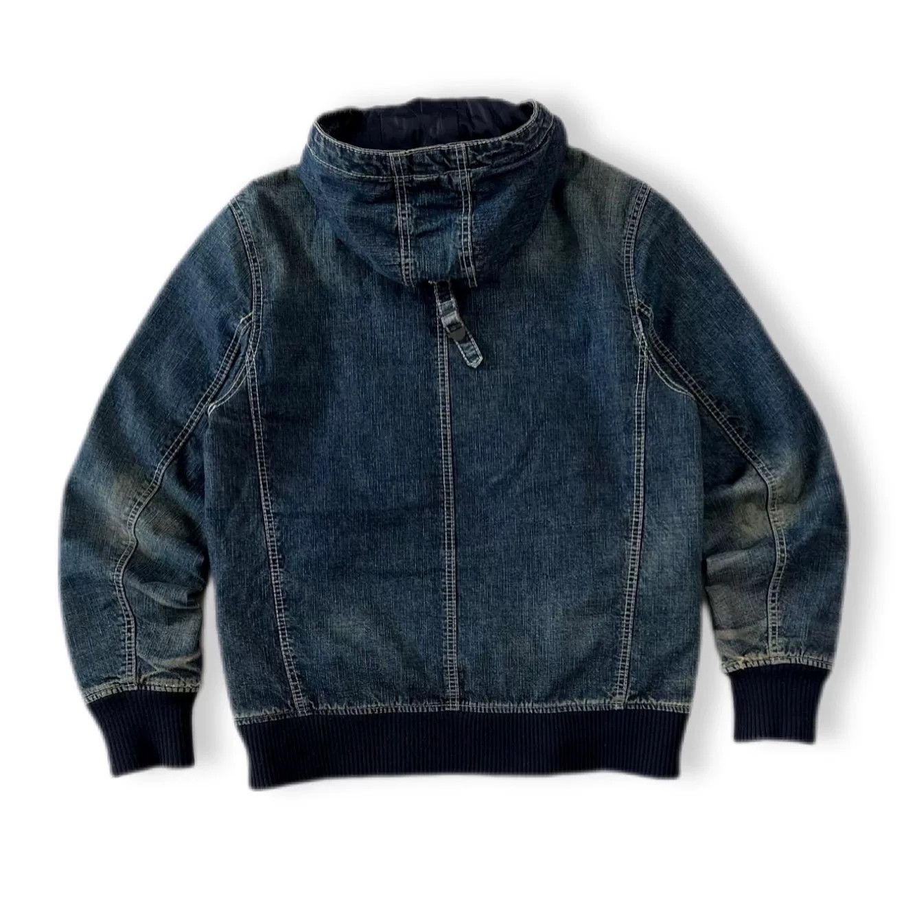 Vintage Vintage Allix Design Clasp Hooded Denim Jacket Size US M / EU 48-50 / 2 - 5 Thumbnail
