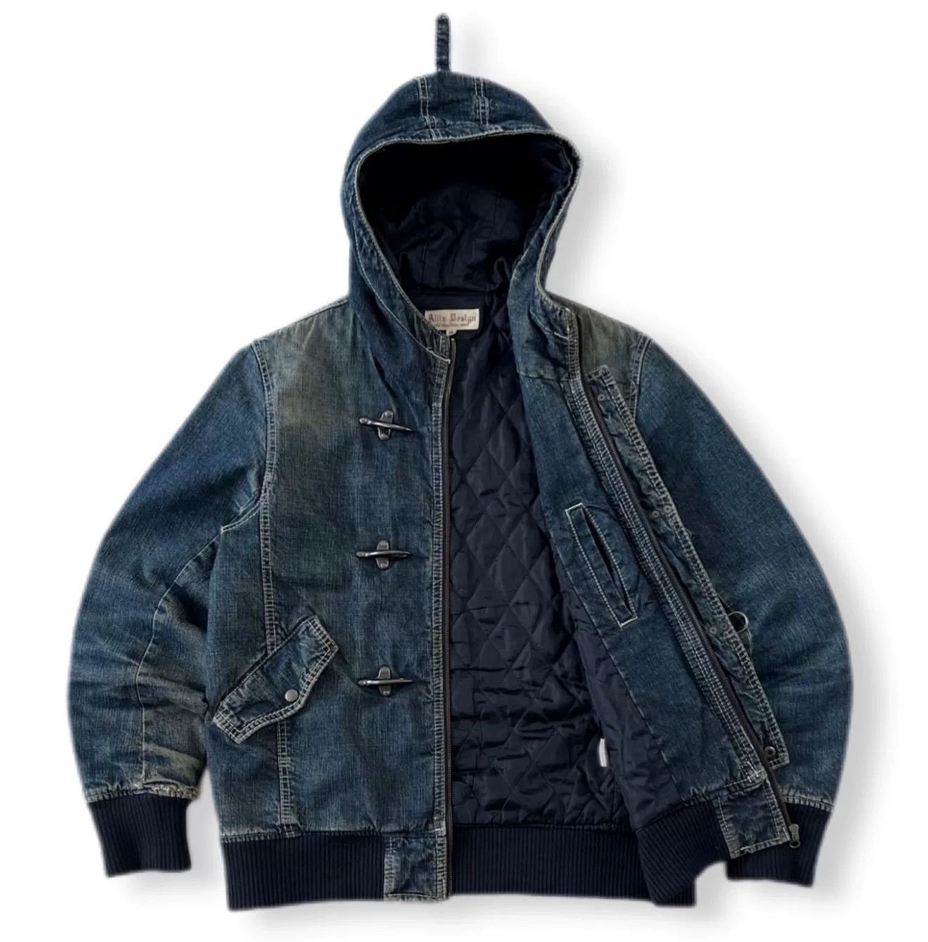 Vintage Vintage Allix Design Clasp Hooded Denim Jacket Size US M / EU 48-50 / 2 - 4 Thumbnail