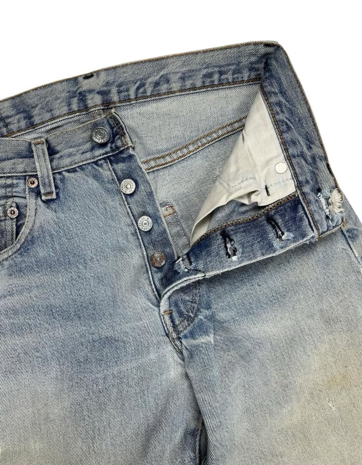 Vintage Vintage Levi's 501 Redline Repaired Jeans Size 27" / US 4 / IT 40 - 3 Thumbnail