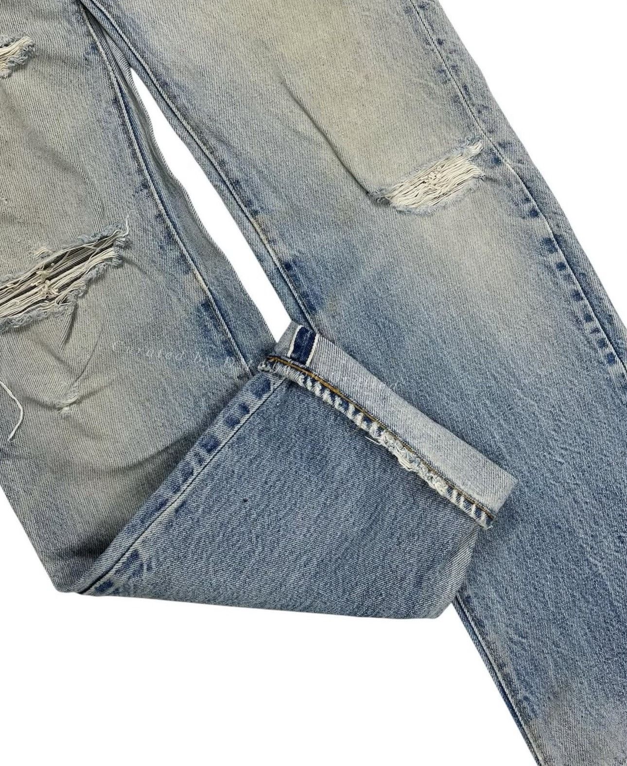 Vintage Vintage Levi's 501 Redline Repaired Jeans Size 27" / US 4 / IT 40 - 4 Thumbnail