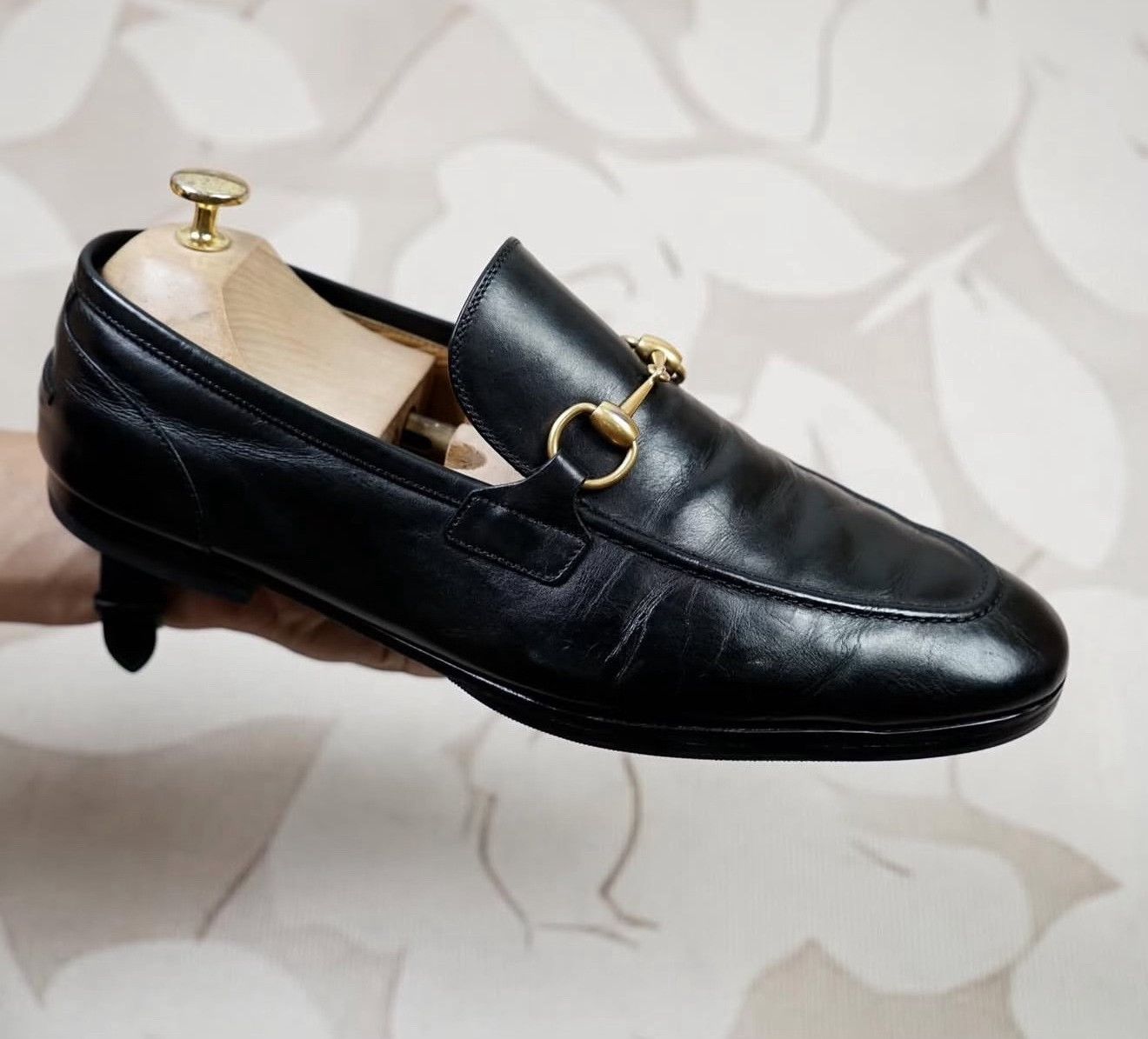 Vintage 2010s Gucci Jordaan Square-Toe Loafers Size US 10.5 / EU 43-44 - 7 Thumbnail