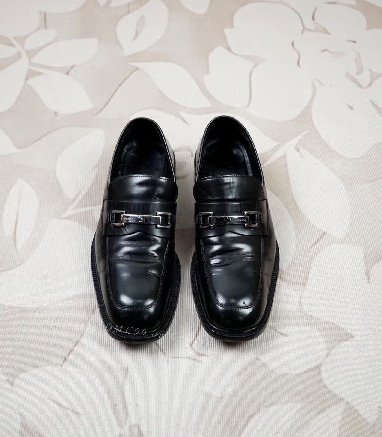 Vintage Vintage Gucci Buckle Square-Toe Loafers Size US 9.5 / EU 42-43 - 2 Thumbnail