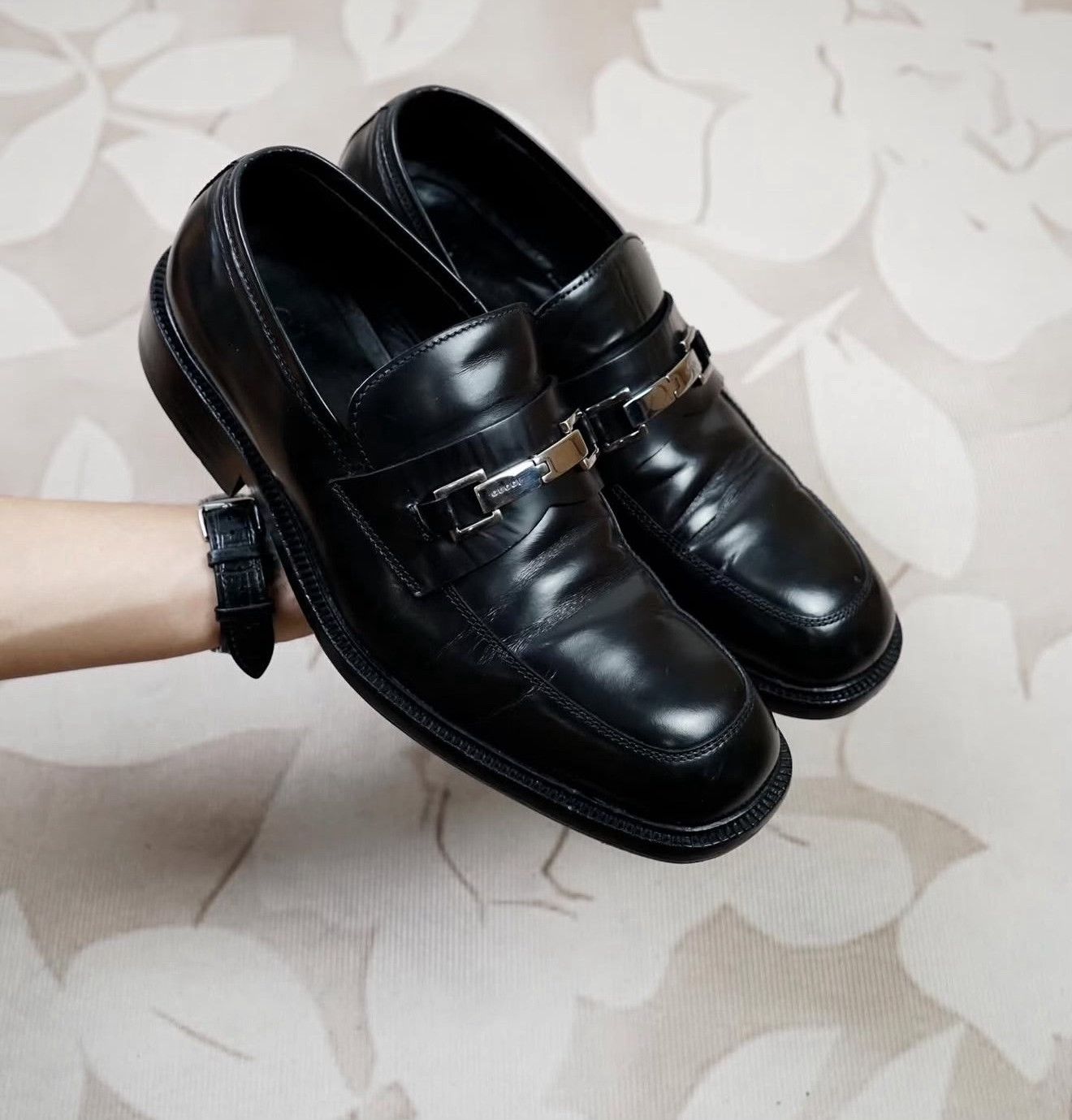 Vintage Vintage Gucci Buckle Square-Toe Loafers Size US 9.5 / EU 42-43 - 7 Thumbnail