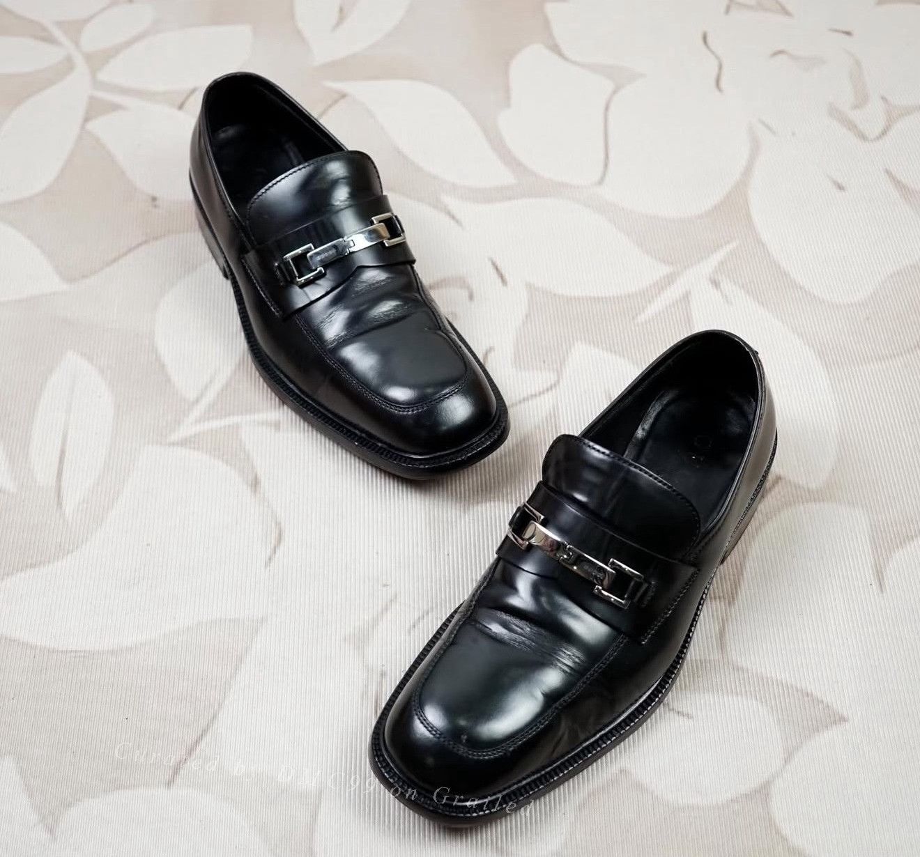Vintage Vintage Gucci Buckle Square-Toe Loafers Size US 9.5 / EU 42-43 - 6 Thumbnail