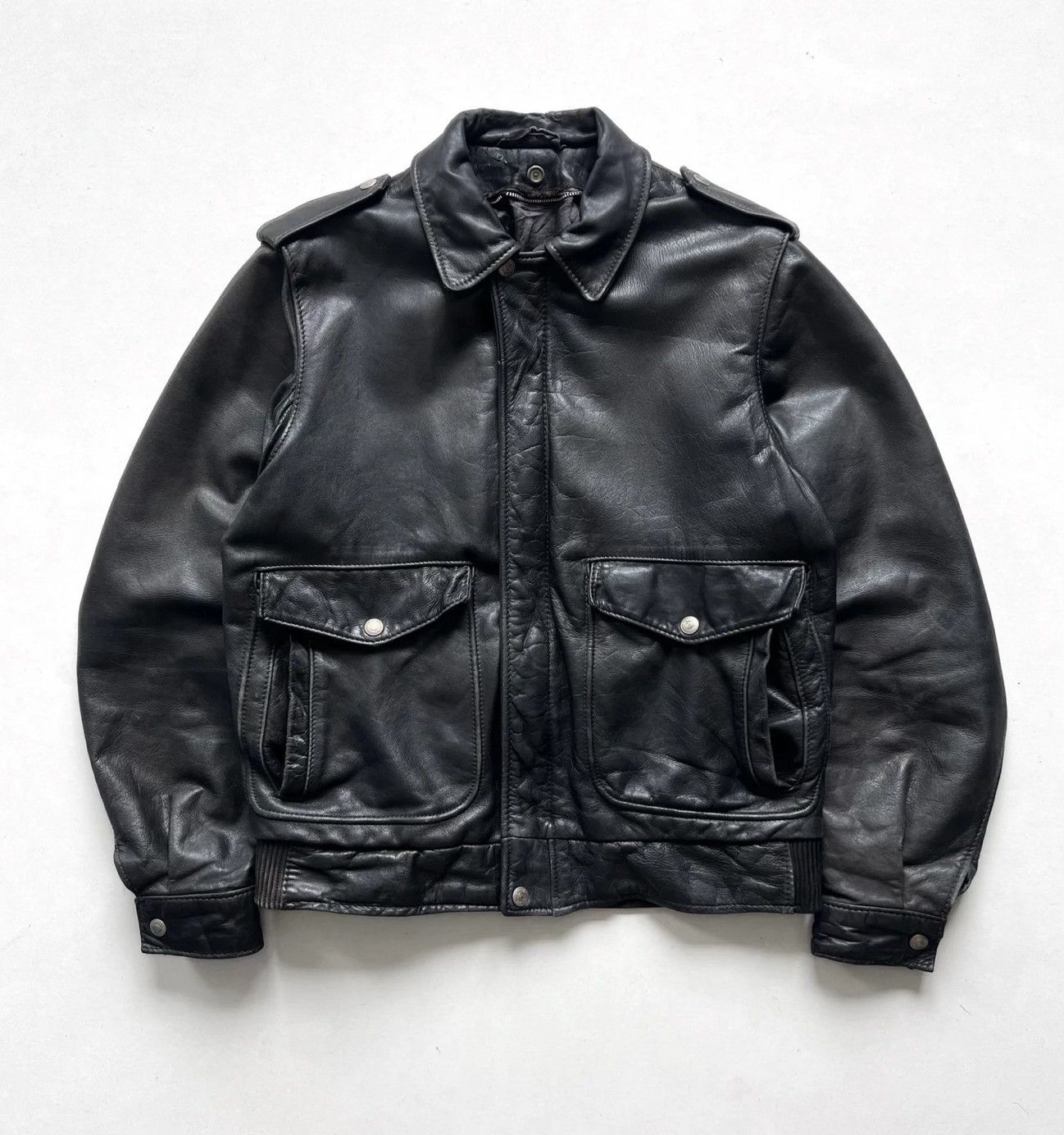 Vintage Vintage 1980s Schott Painted A-2 Leather Jacket Size US M / EU 48-50 / 2 - 2 Thumbnail