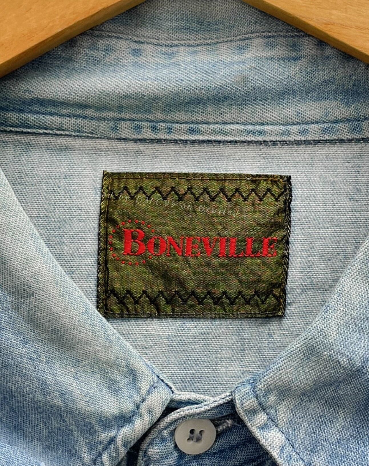 Vintage 1980s Boneville Massimo Osti Oversize Denim Shirt Size US M / EU 48-50 / 2 - 3 Thumbnail