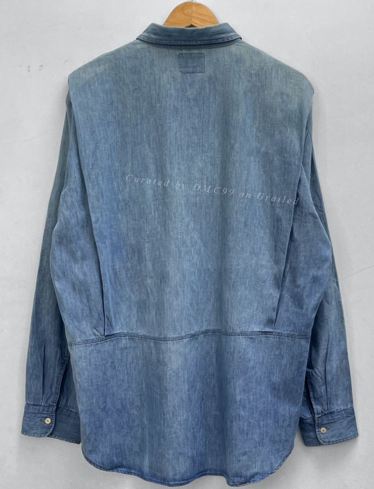 Vintage 1980s Boneville Massimo Osti Oversize Denim Shirt Size US M / EU 48-50 / 2 - 2 Thumbnail