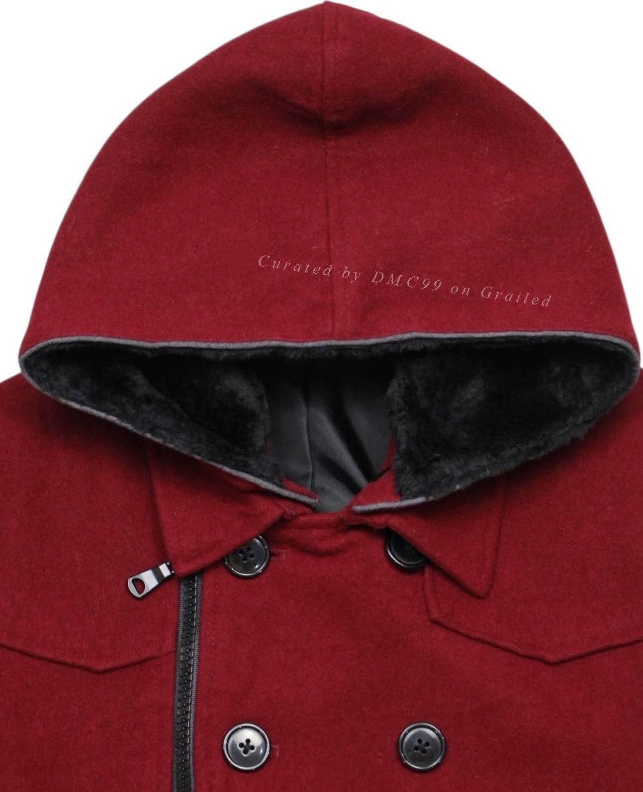 Vintage Vintage Semantic Design 2000s Detachable Hooded Wool Jacket Size US M / EU 48-50 / 2 - 4 Thumbnail