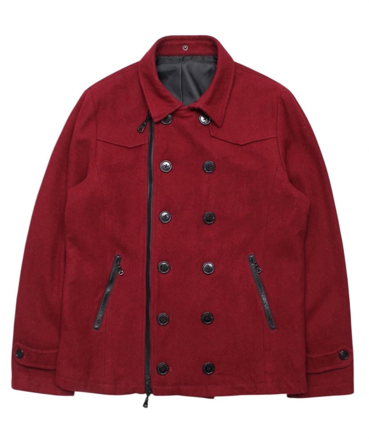 Vintage Vintage Semantic Design 2000s Detachable Hooded Wool Jacket Size US M / EU 48-50 / 2 - 2 Thumbnail