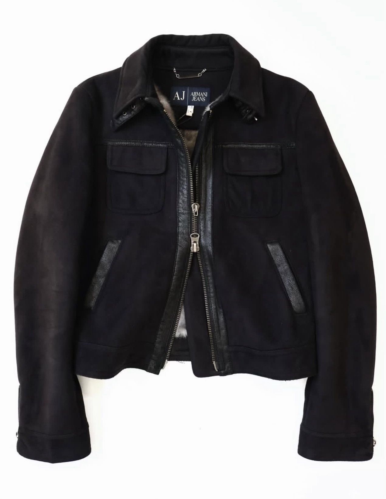 Vintage Vintage 2000s Armani Shearling-Lined Jacket Size US S / EU 44-46 / 1 - 3 Thumbnail