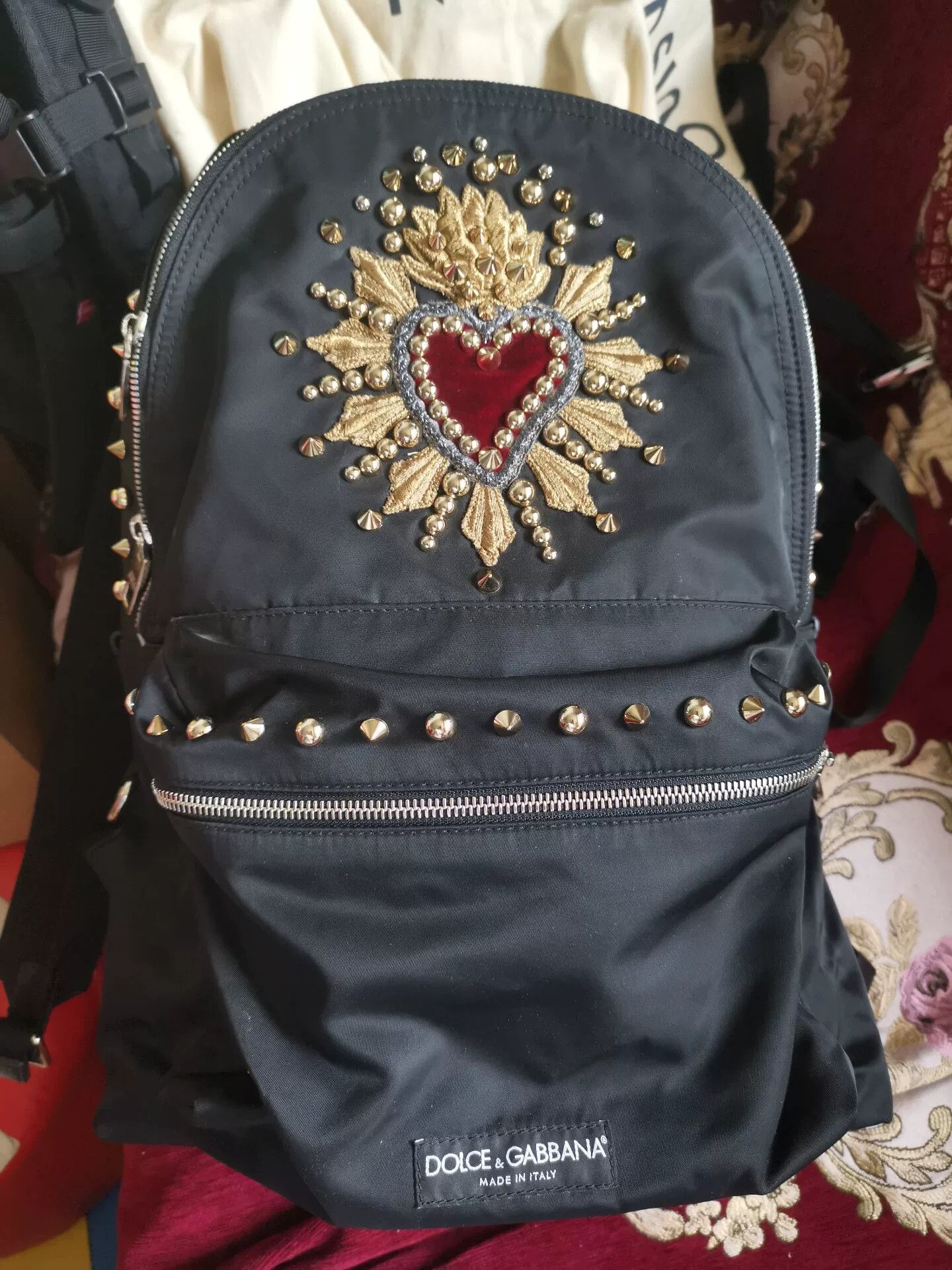 Dolce & Gabbana Dolce & Gabbana Studded Heart Backpack Size ONE SIZE - 2 Thumbnail