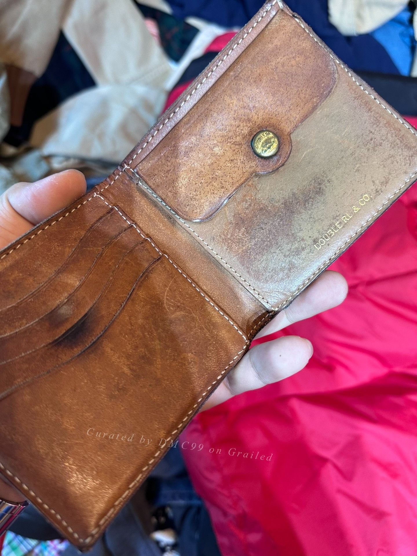 RRL Ralph Lauren RRL Sailor Anchor Blue Dyed Wallet Size ONE SIZE - 2 Thumbnail