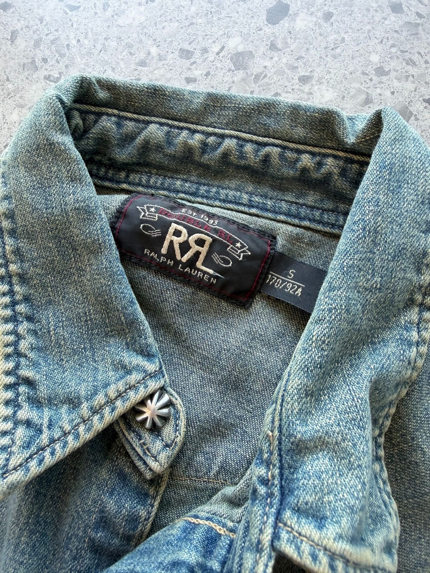RRL Ralph Lauren Ralph Lauren RRL Musician Denim Shirt Size US M / EU 48-50 / 2 - 6 Thumbnail